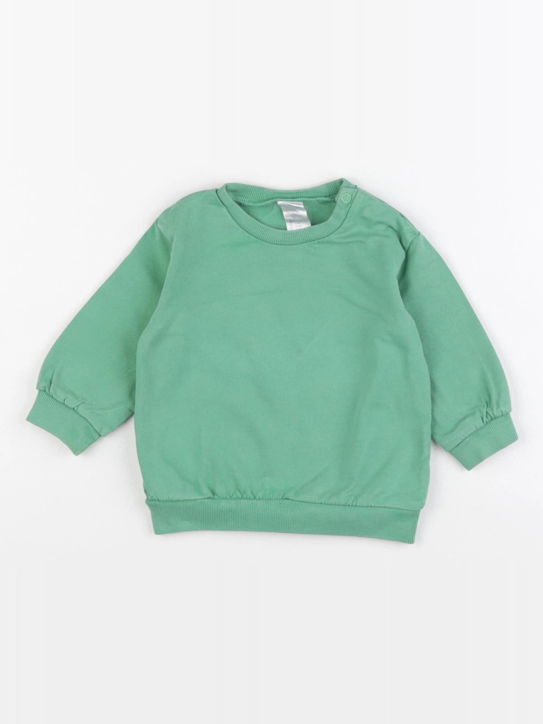 H&M - sweat vert - 6/9 mois