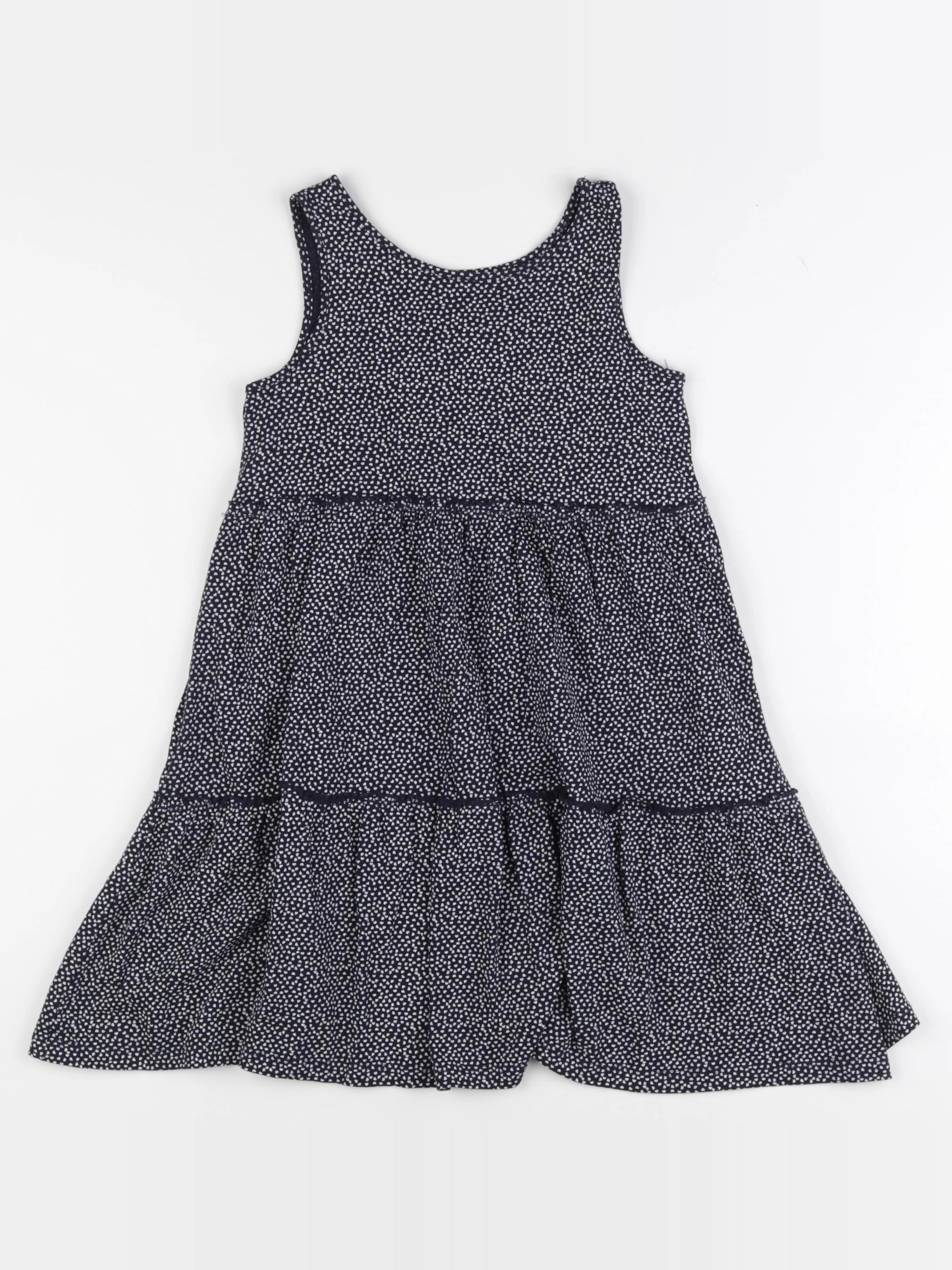 H&M - robe bleu, blanc - 4/6 ans