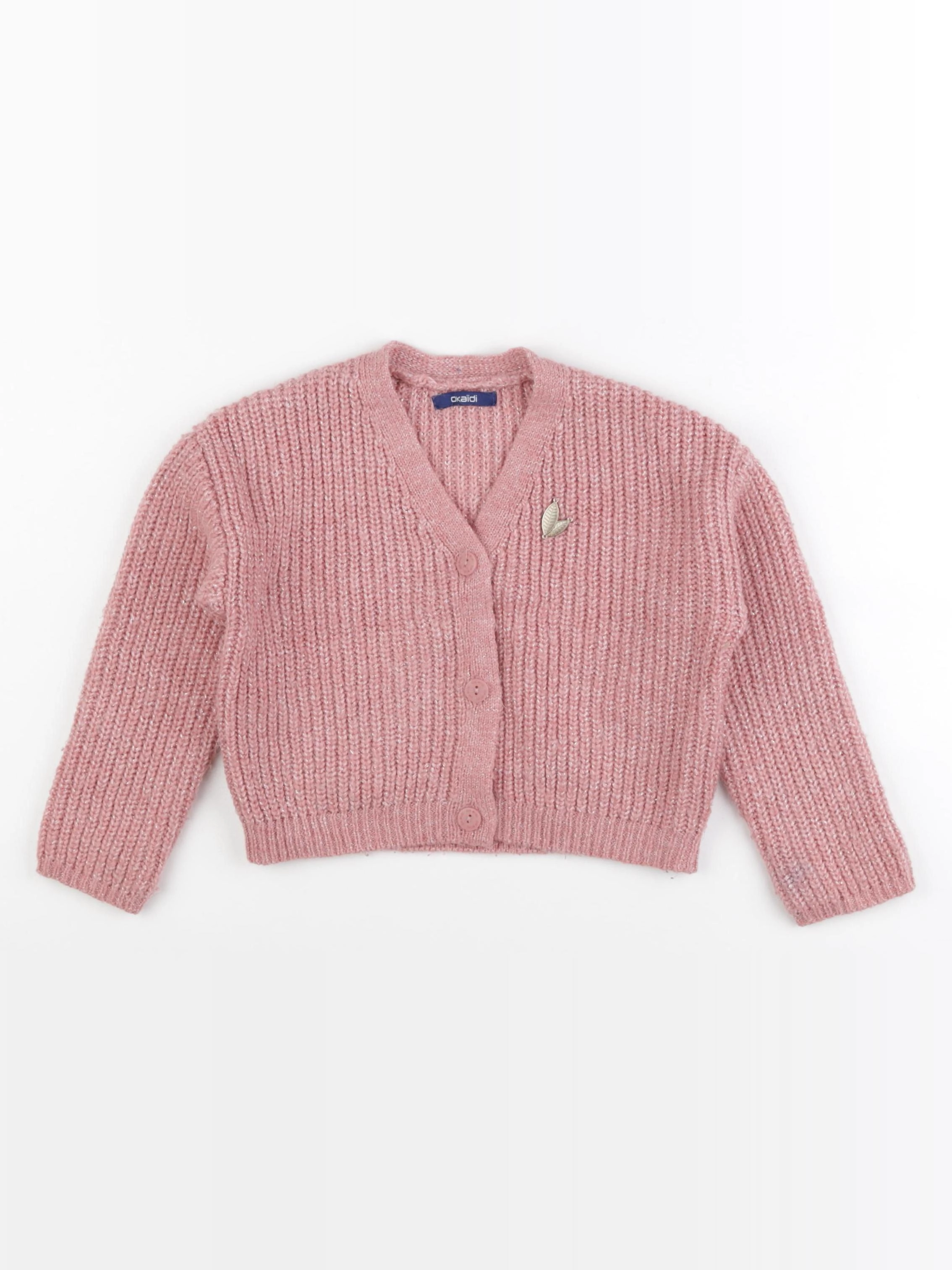 Okaidi - gilet rose - 4 ans