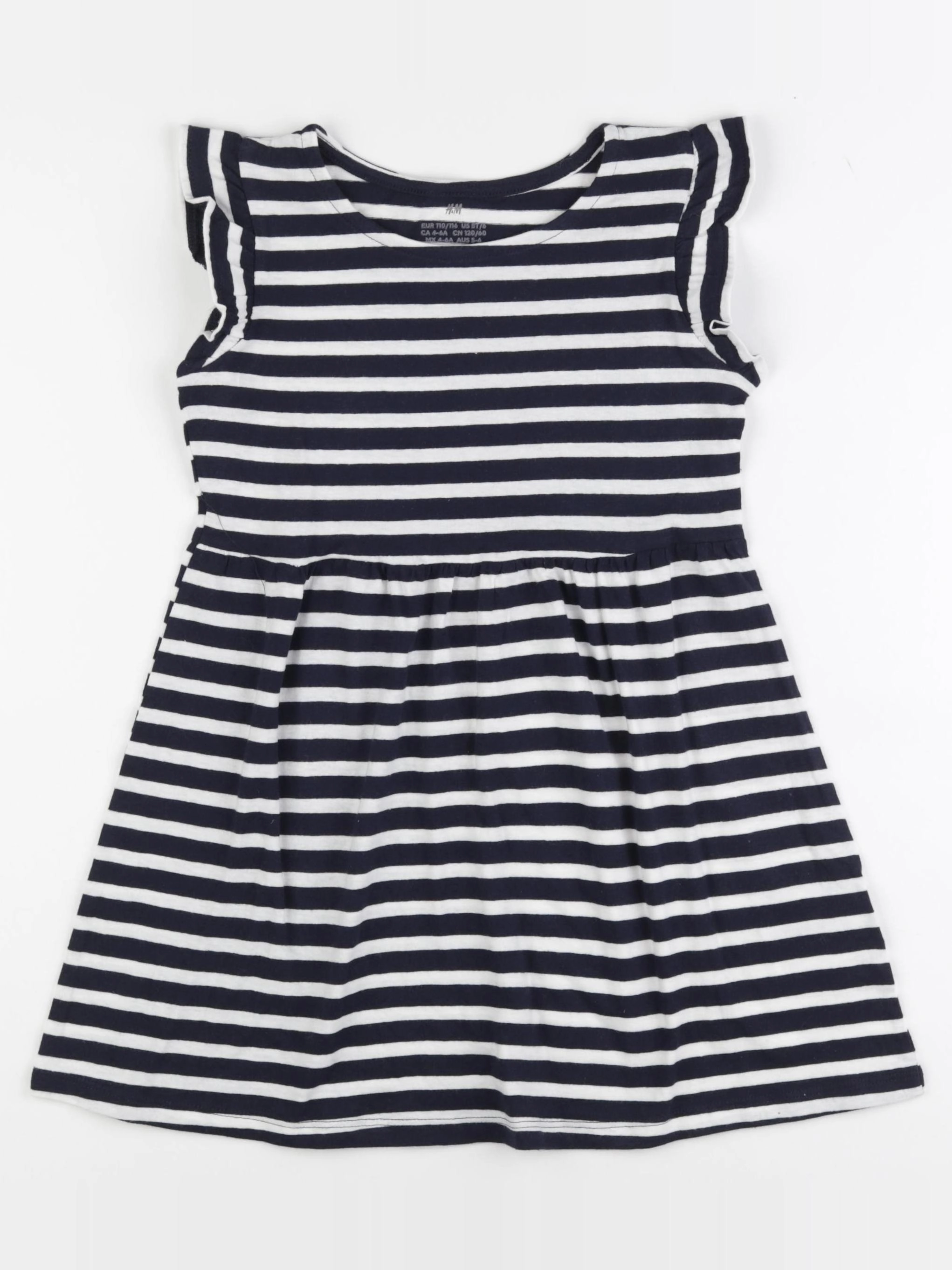 H&M - robe bleu - 4/6 ans