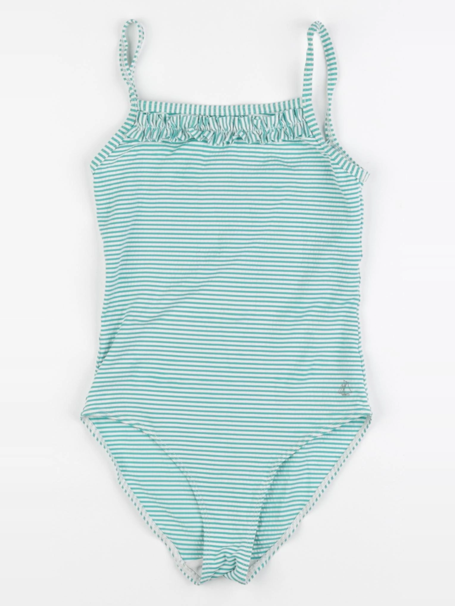 Petit Bateau - maillot de bain blanc, vert - 6 ans
