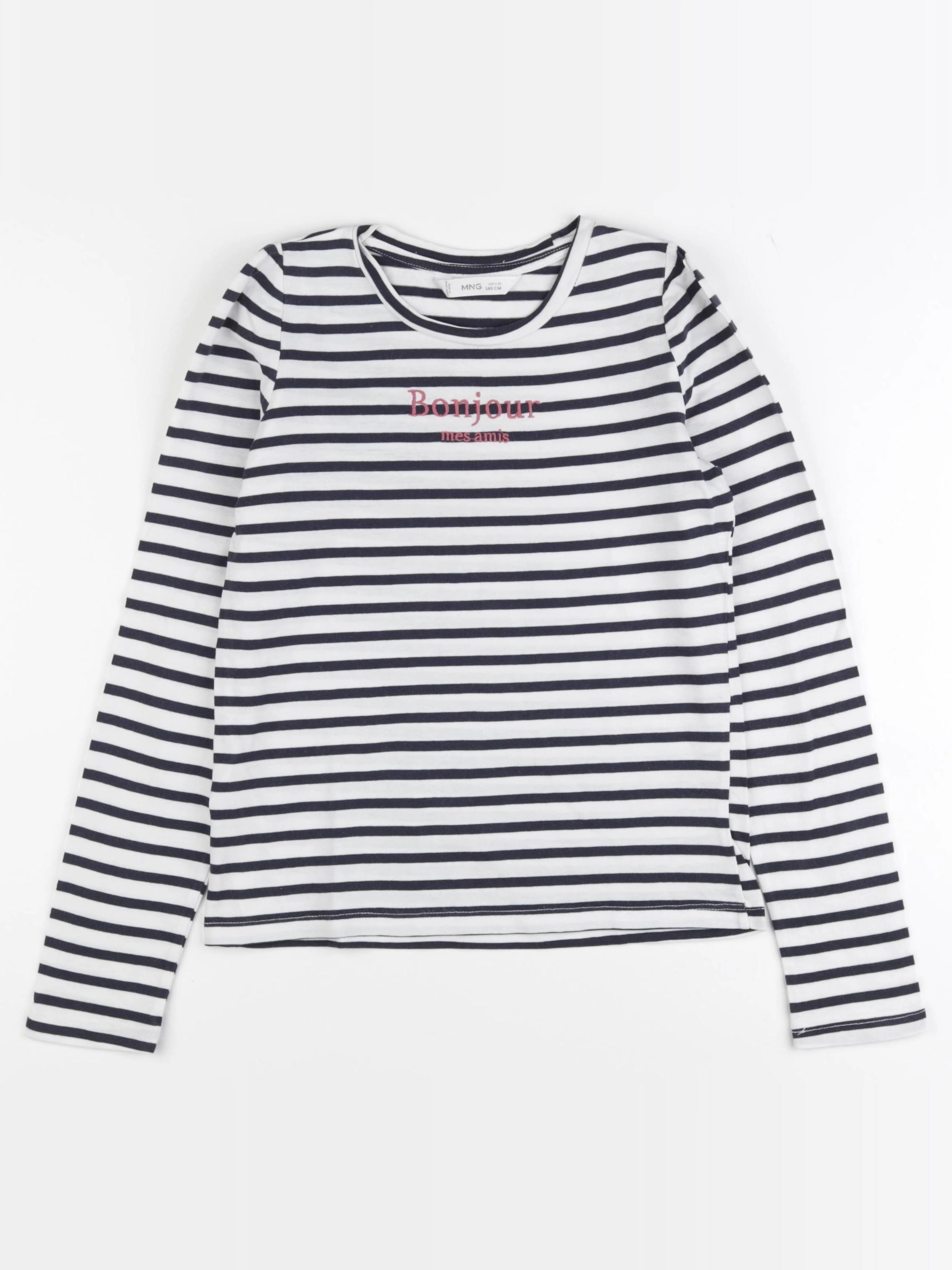 Mango - tee-shirt bleu - 9/10 ans
