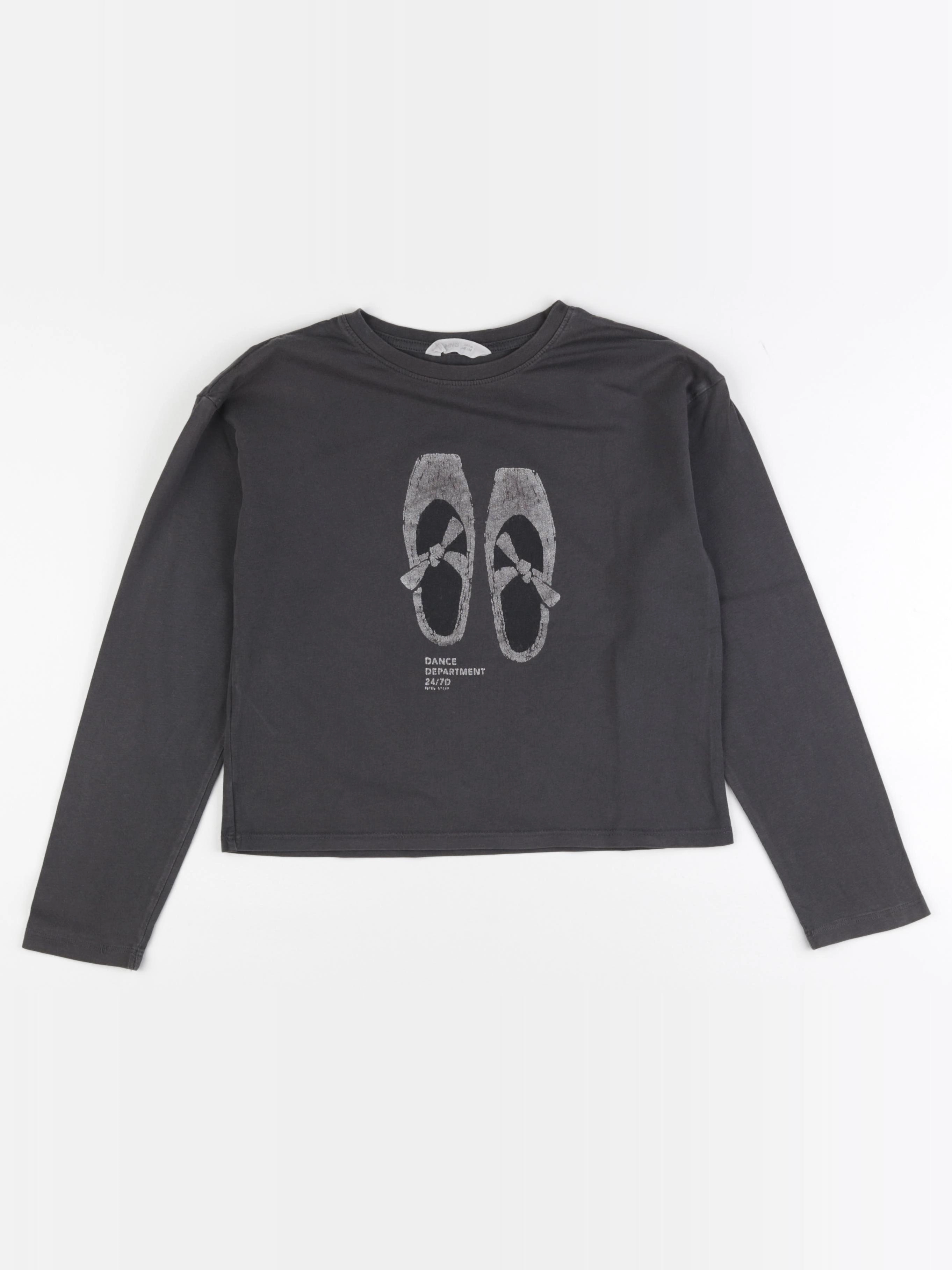 Mango - tee-shirt gris - 9/10 ans