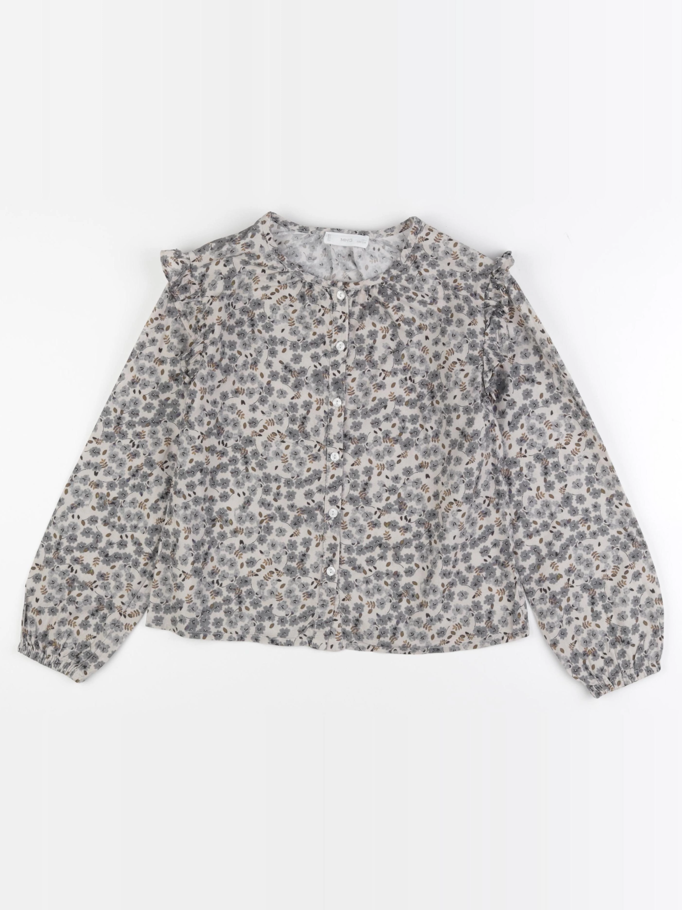 Mango - blouse gris - 9 ans