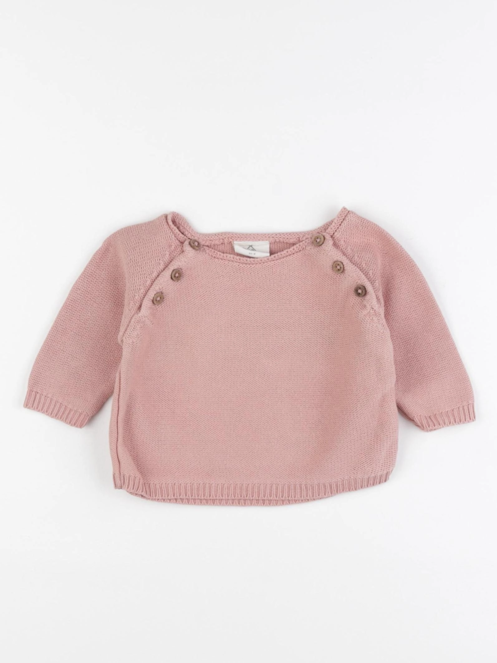 Lililotte - pull rose - 6/9 mois