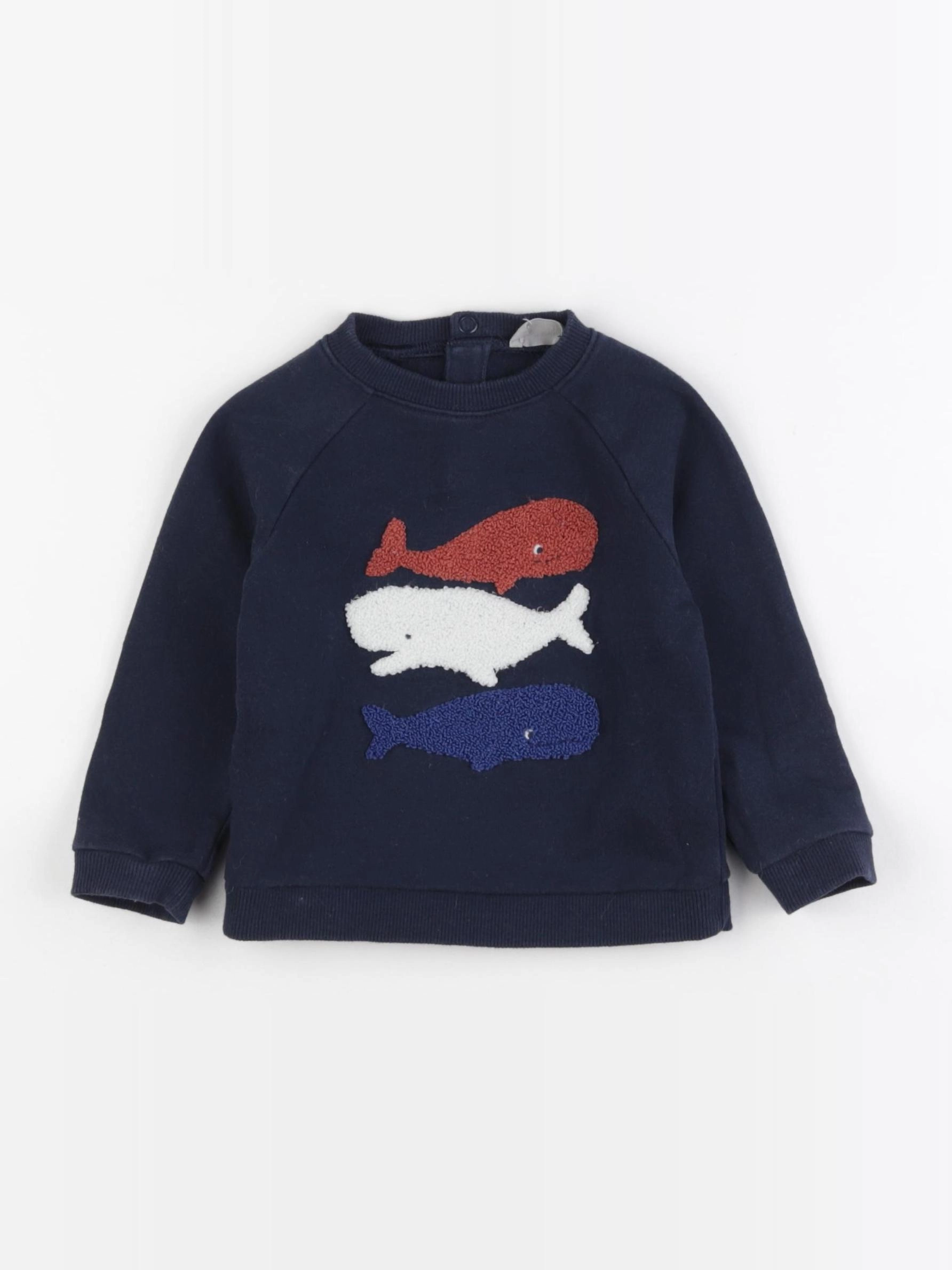 Boutchou - sweat bleu - 18 mois