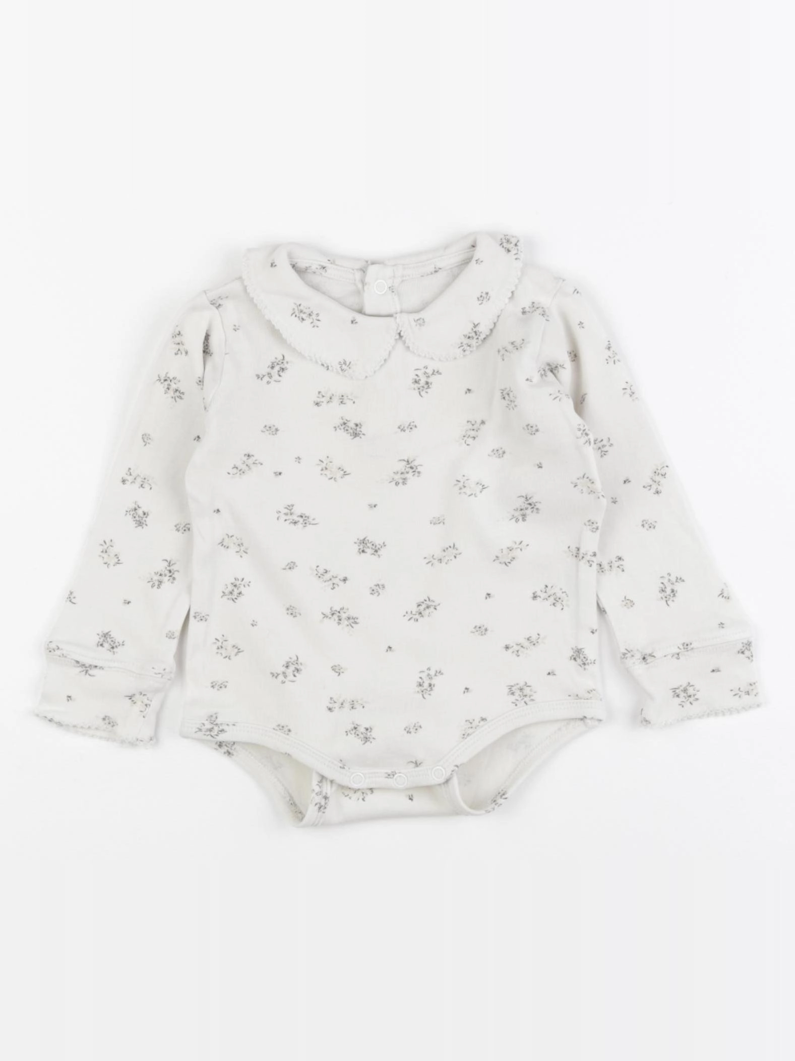 Vertbaudet - body à col beige - 6 mois