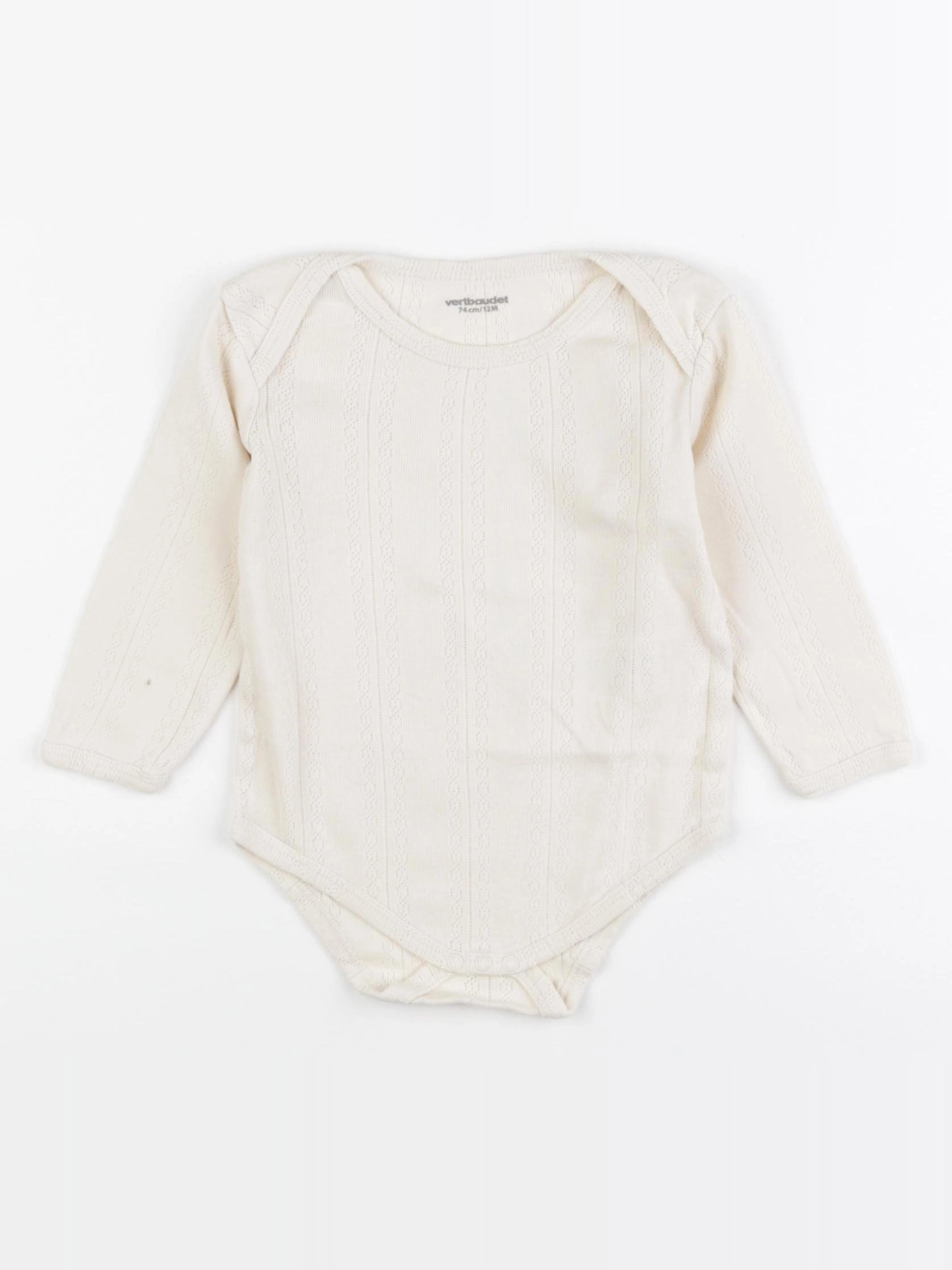 Vertbaudet - body beige - 12 mois