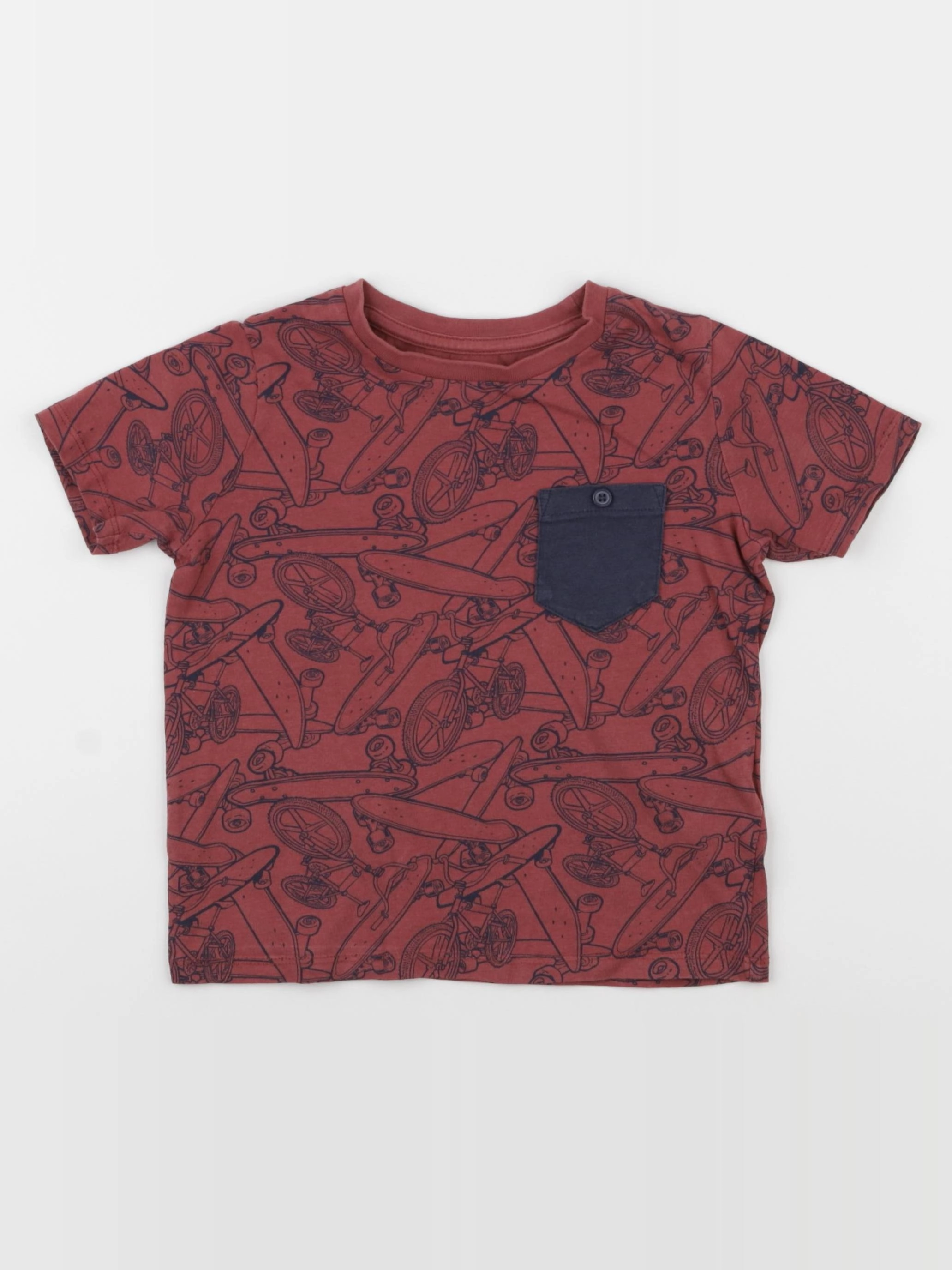 Vertbaudet - tee-shirt rouge - 4 ans