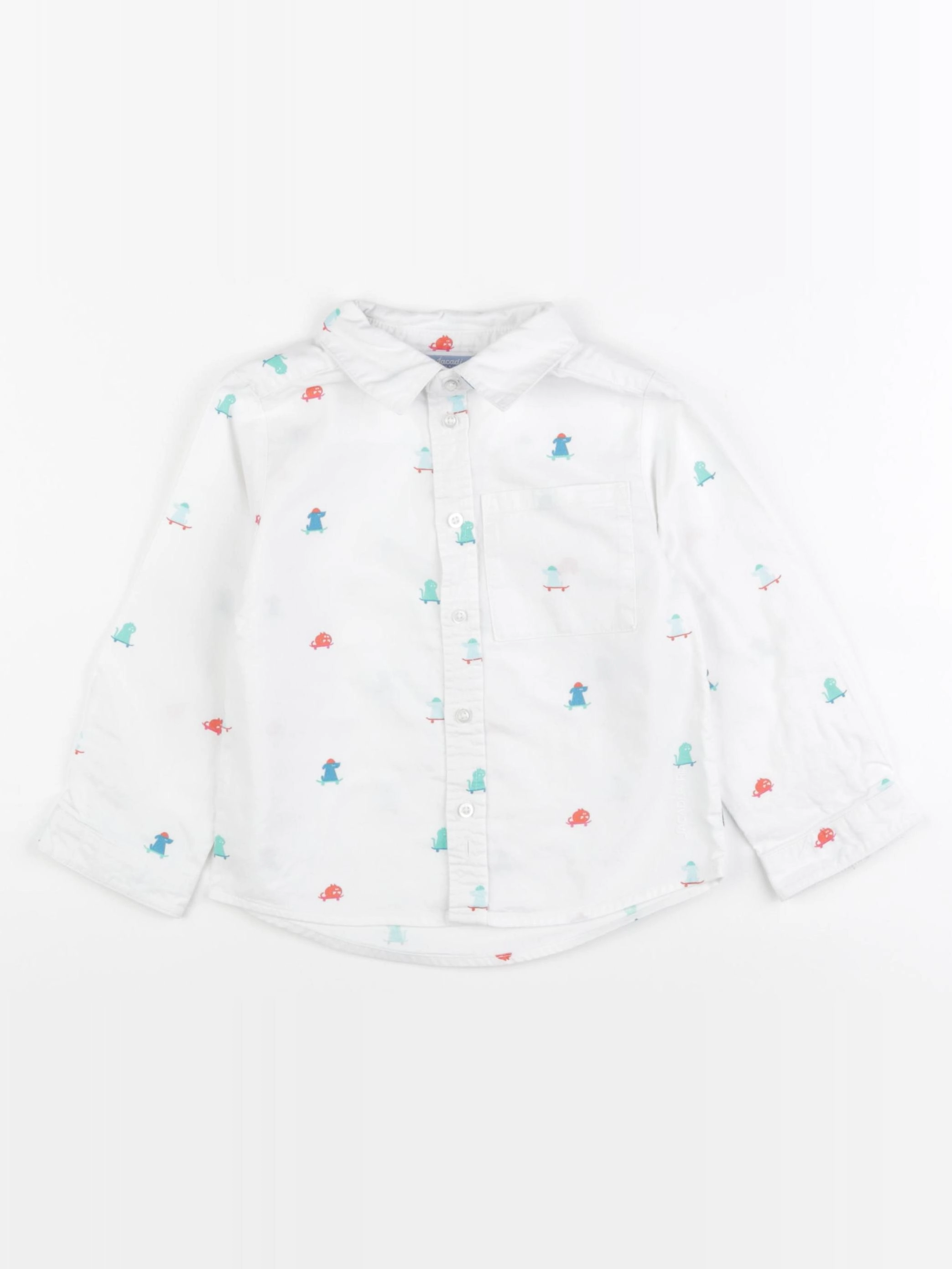 Jacadi - chemise blanc, bleu - 36 mois