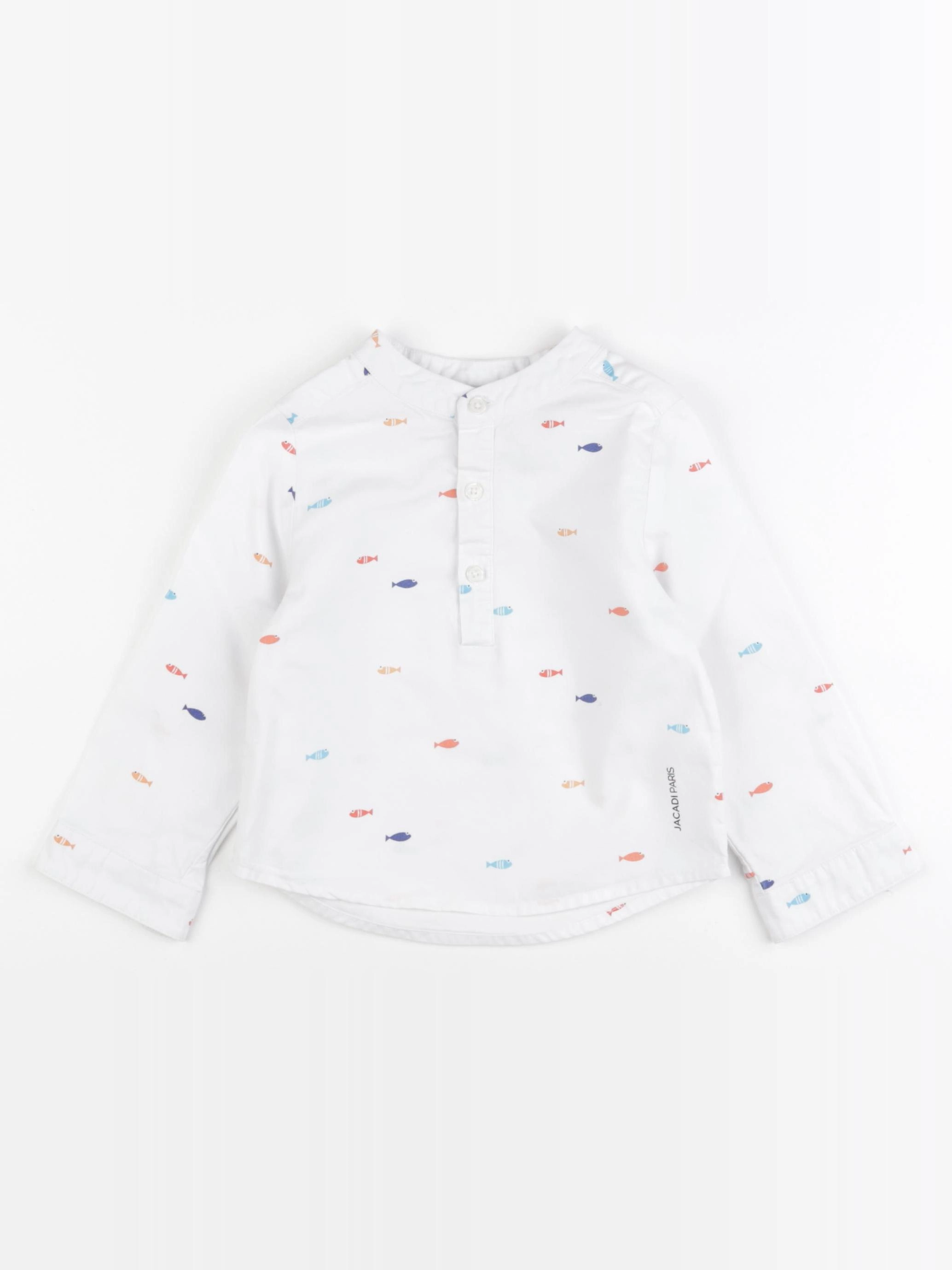 Jacadi - chemise blanc, bleu - 24 mois