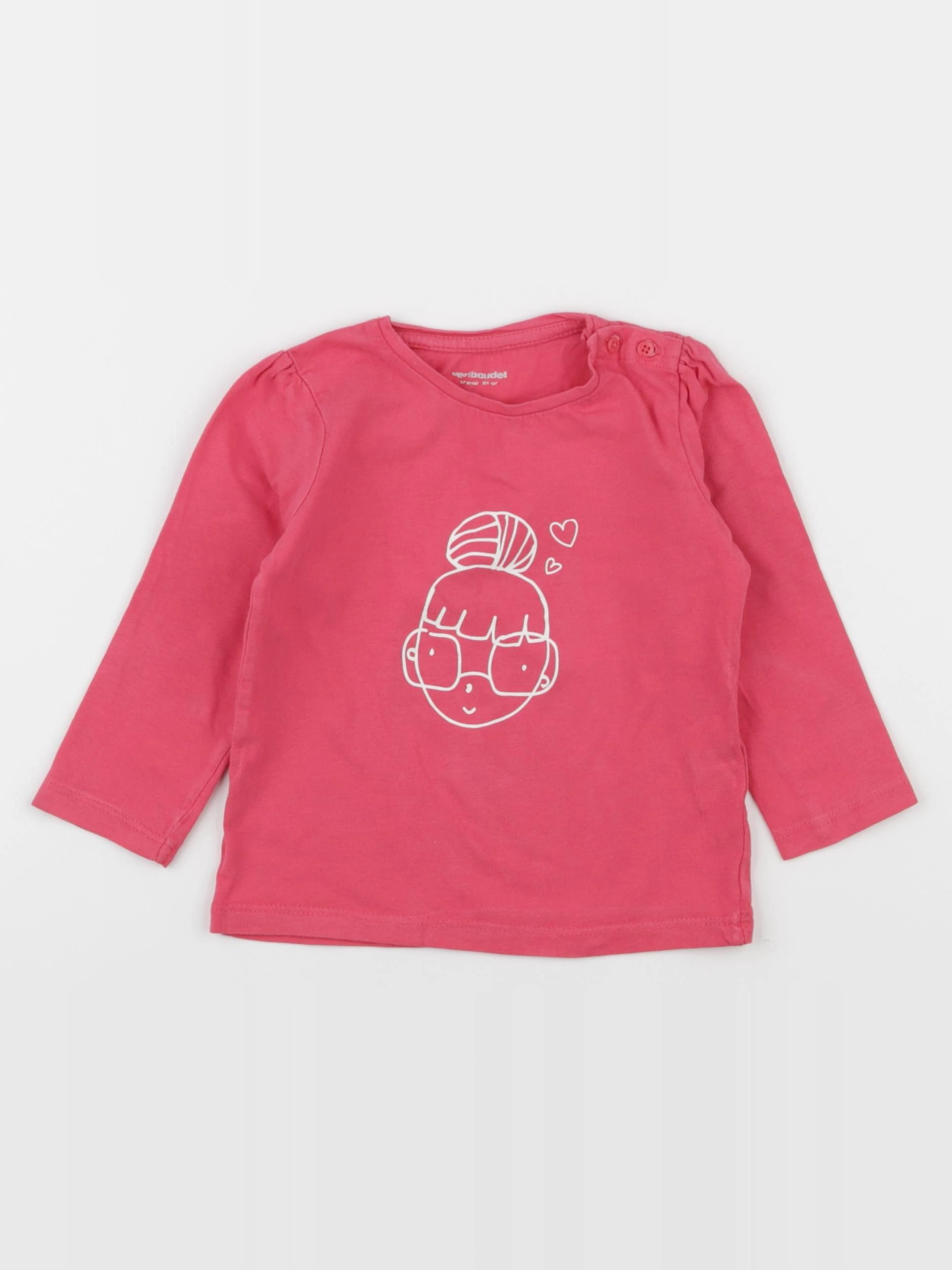 Vertbaudet - tee-shirt rose - 18 mois
