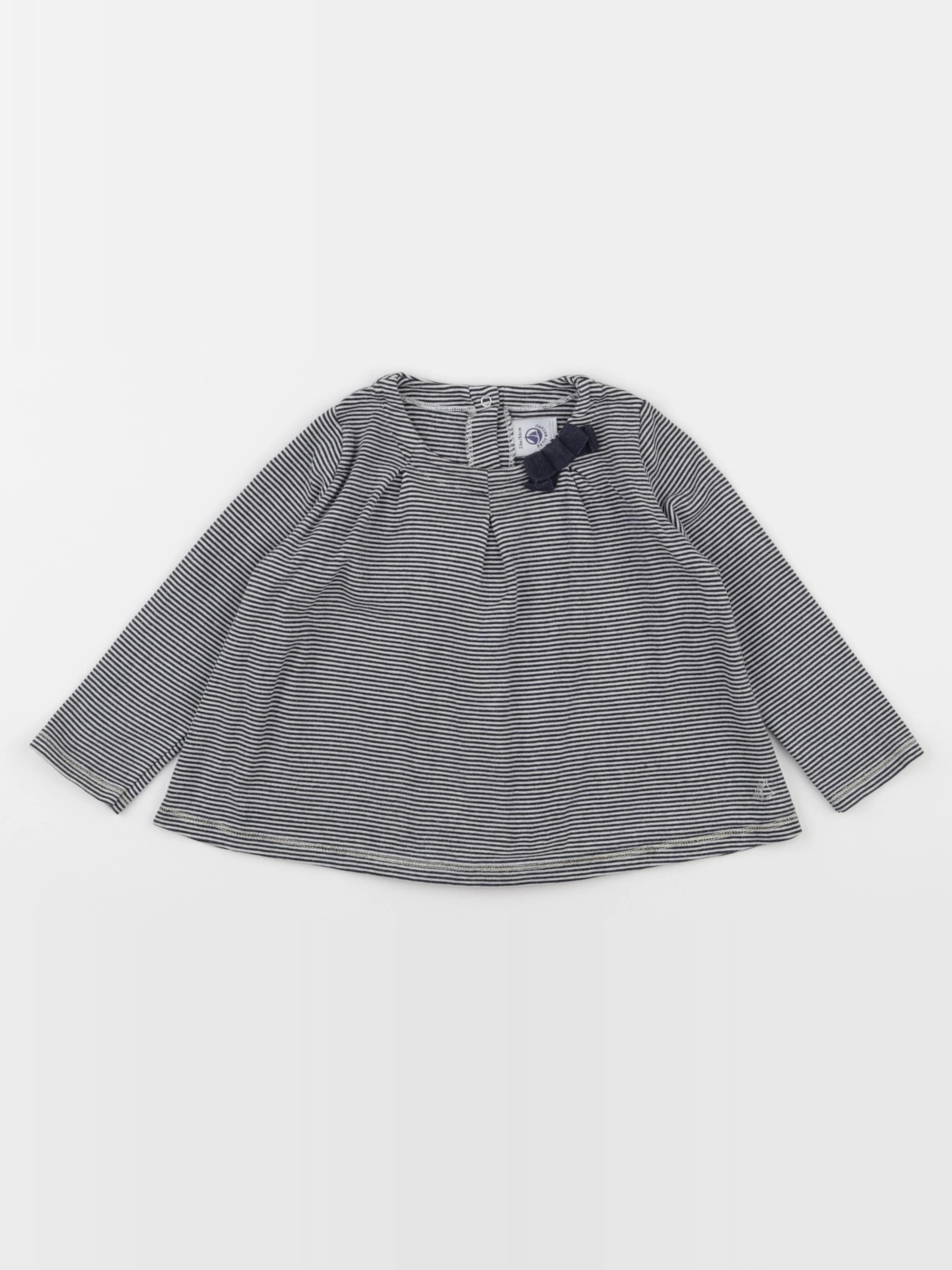 Petit Bateau - tee-shirt bleu - 24 mois