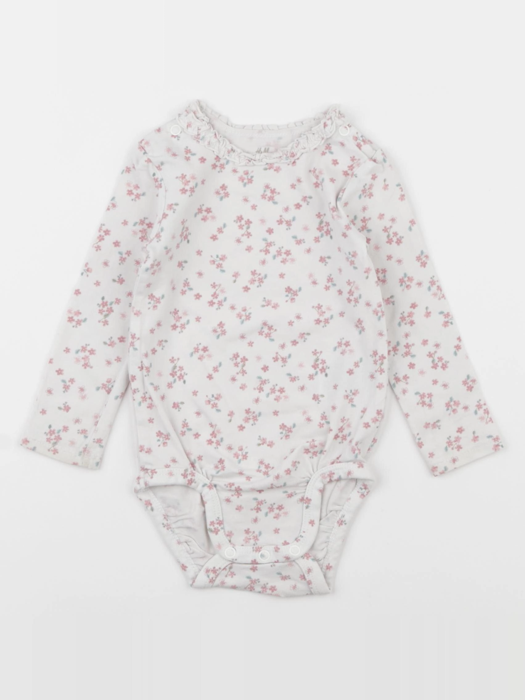 H&M - body rose - 6/9 mois