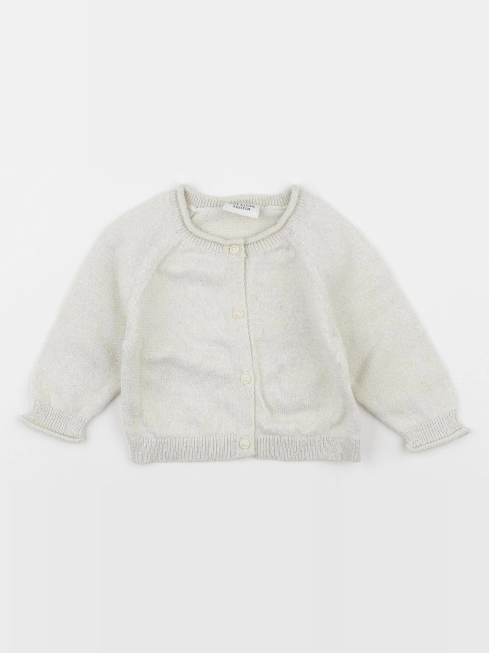 Tape à l'oeil - gilet beige - 3 mois