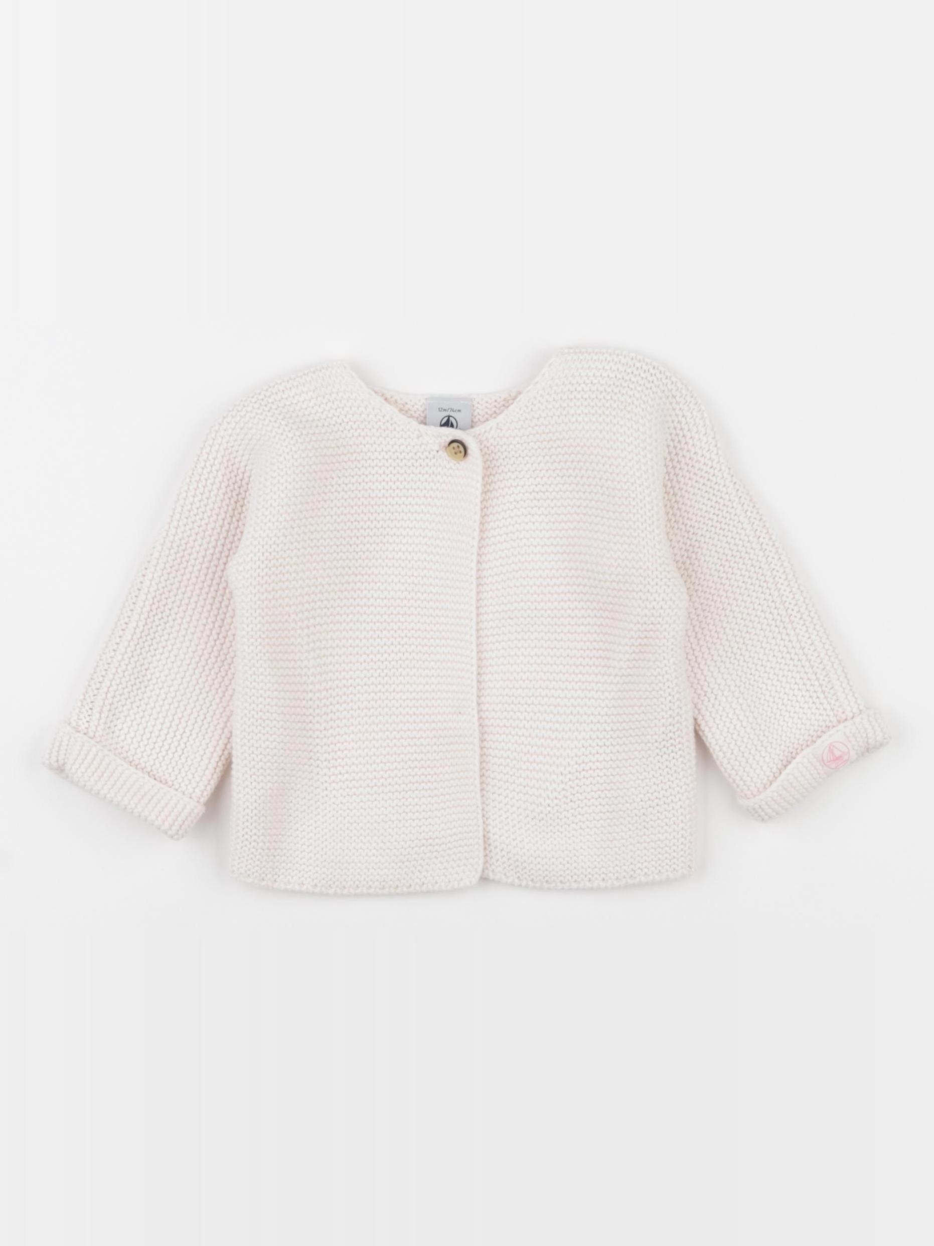 Petit Bateau - gilet rose - 12 mois