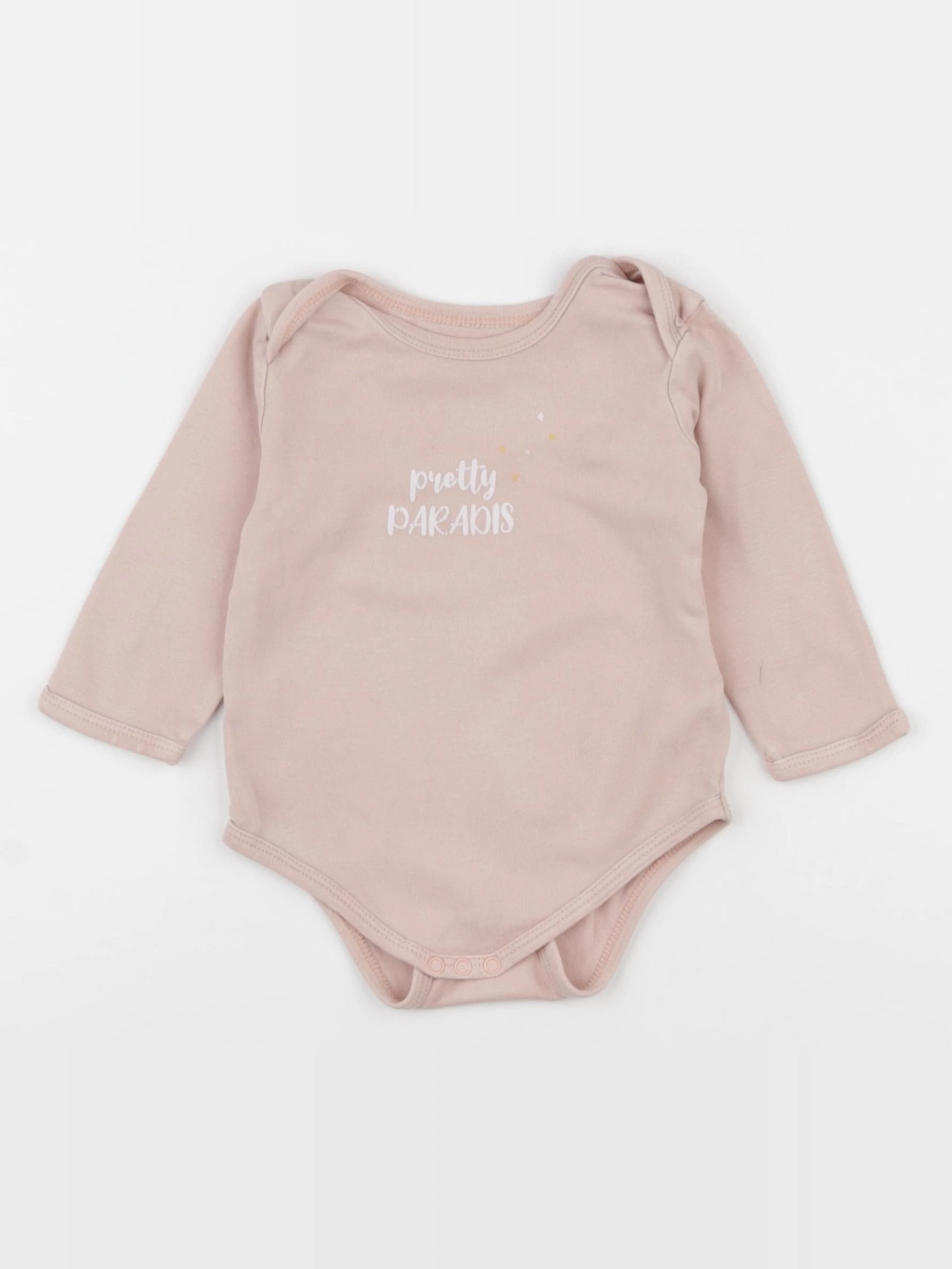 Vertbaudet - body rose - 12 mois