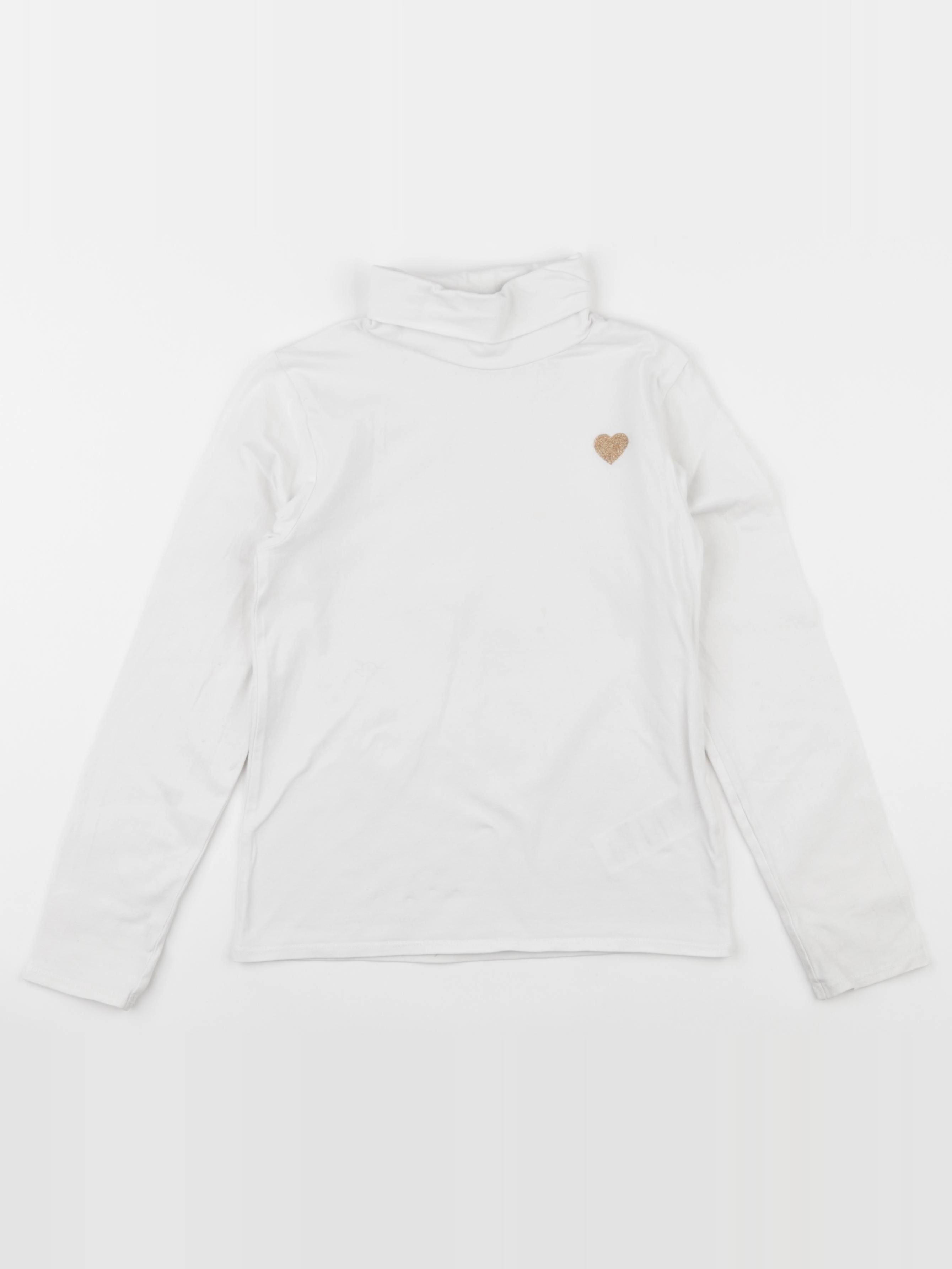 Vertbaudet - sous-pull blanc - 8 ans