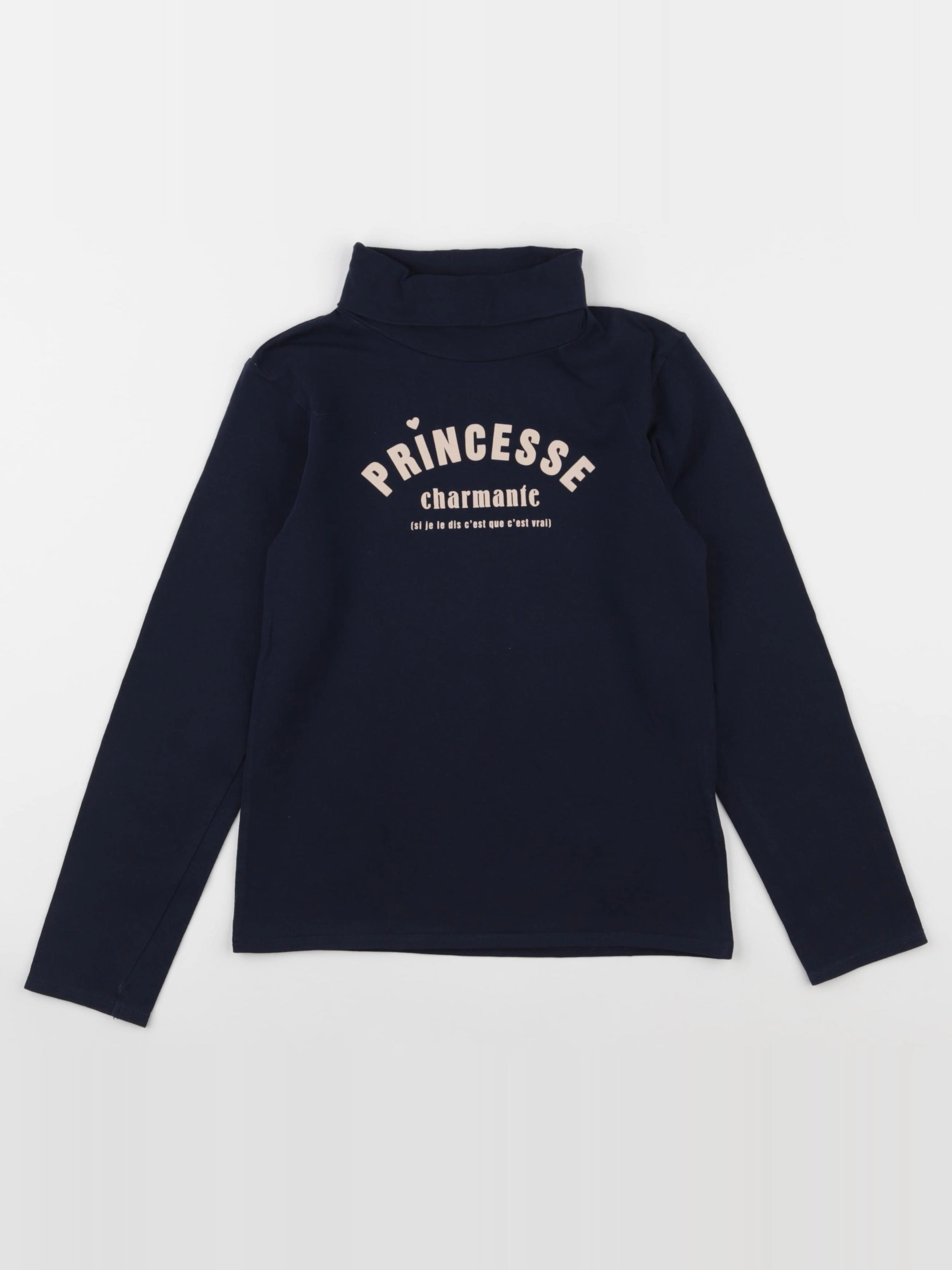 Vertbaudet - sous-pull bleu - 8 ans