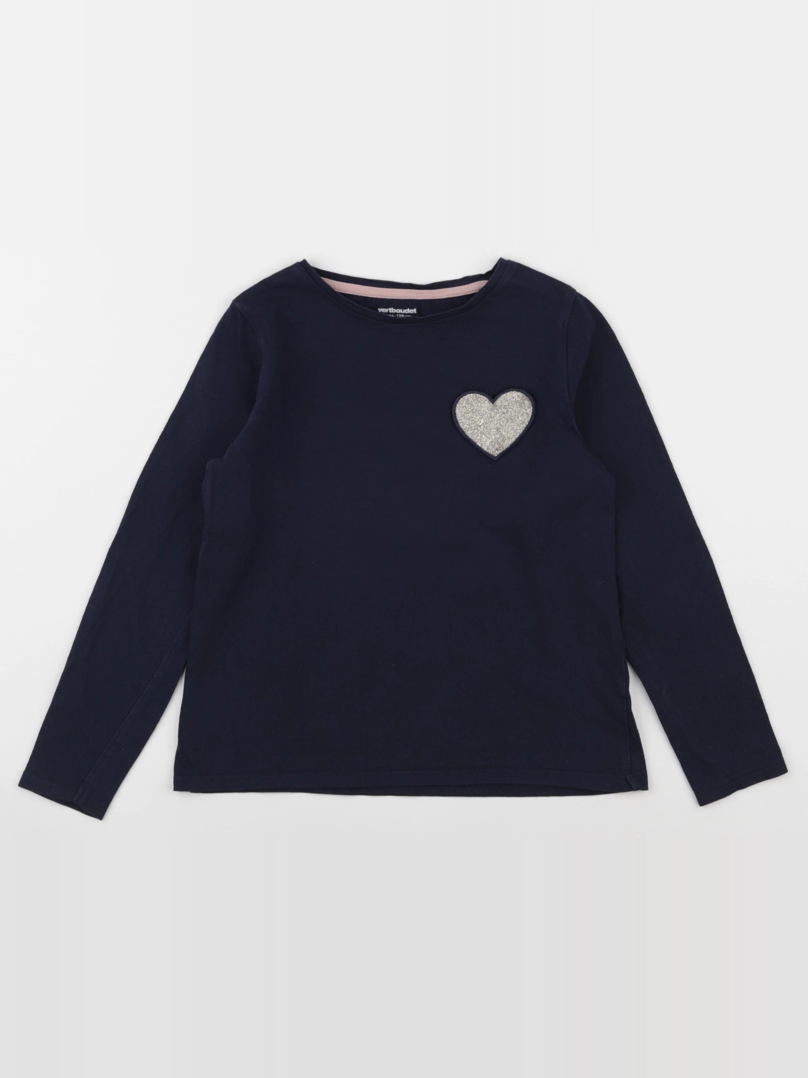 Vertbaudet - tee-shirt bleu - 8 ans