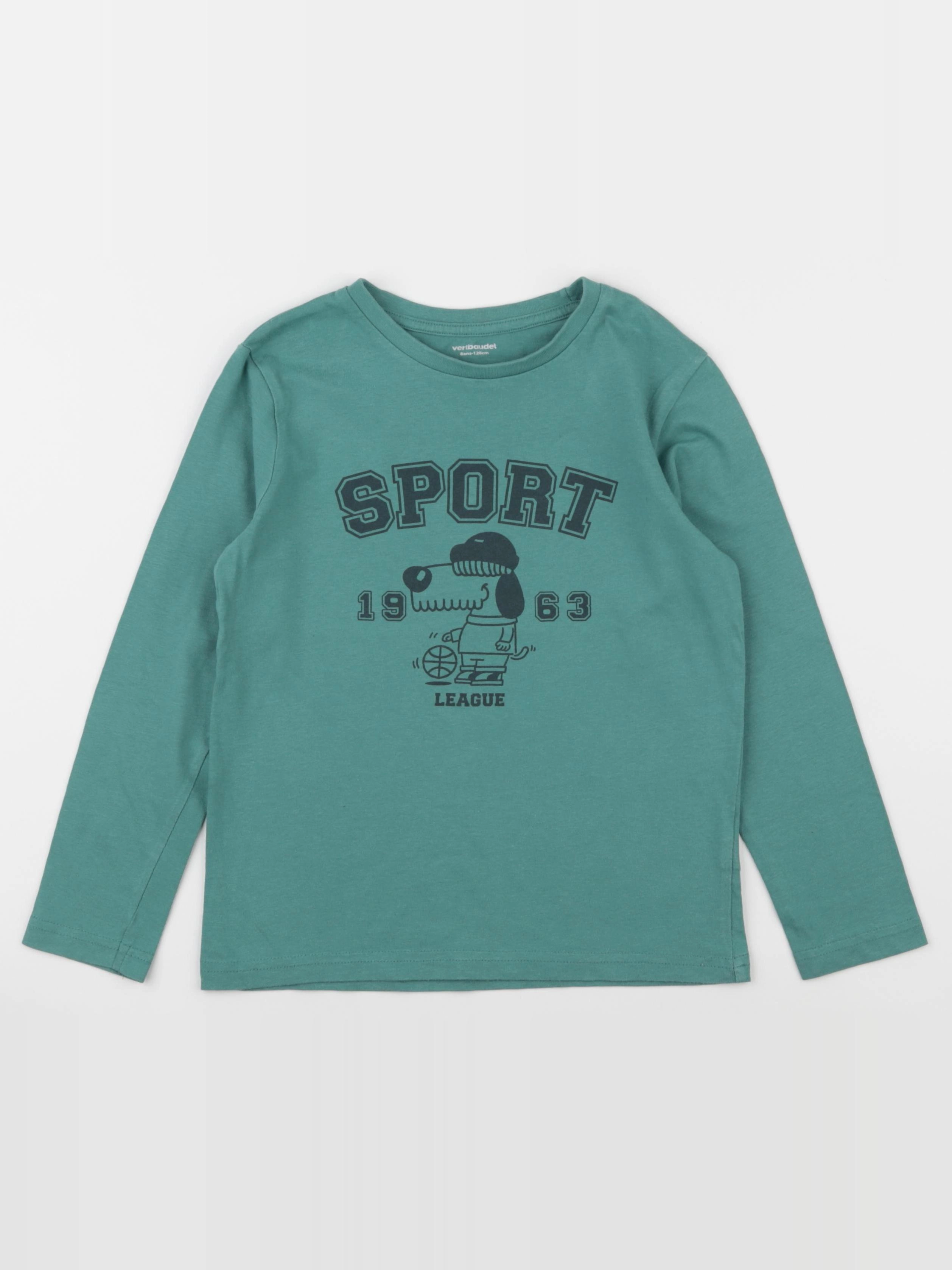 Vertbaudet - tee-shirt vert - 8 ans
