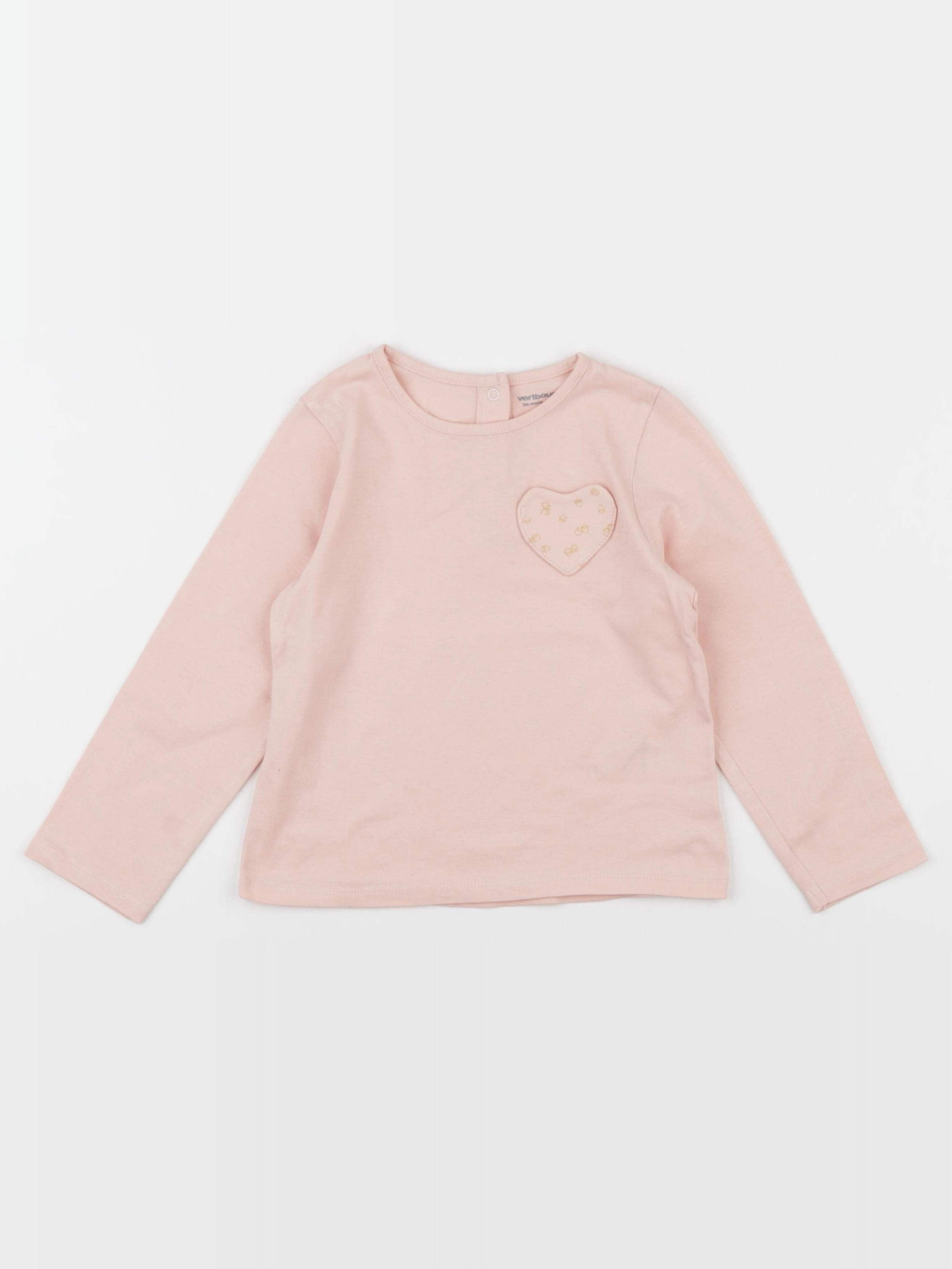 Vertbaudet - tee-shirt rose - 36 mois