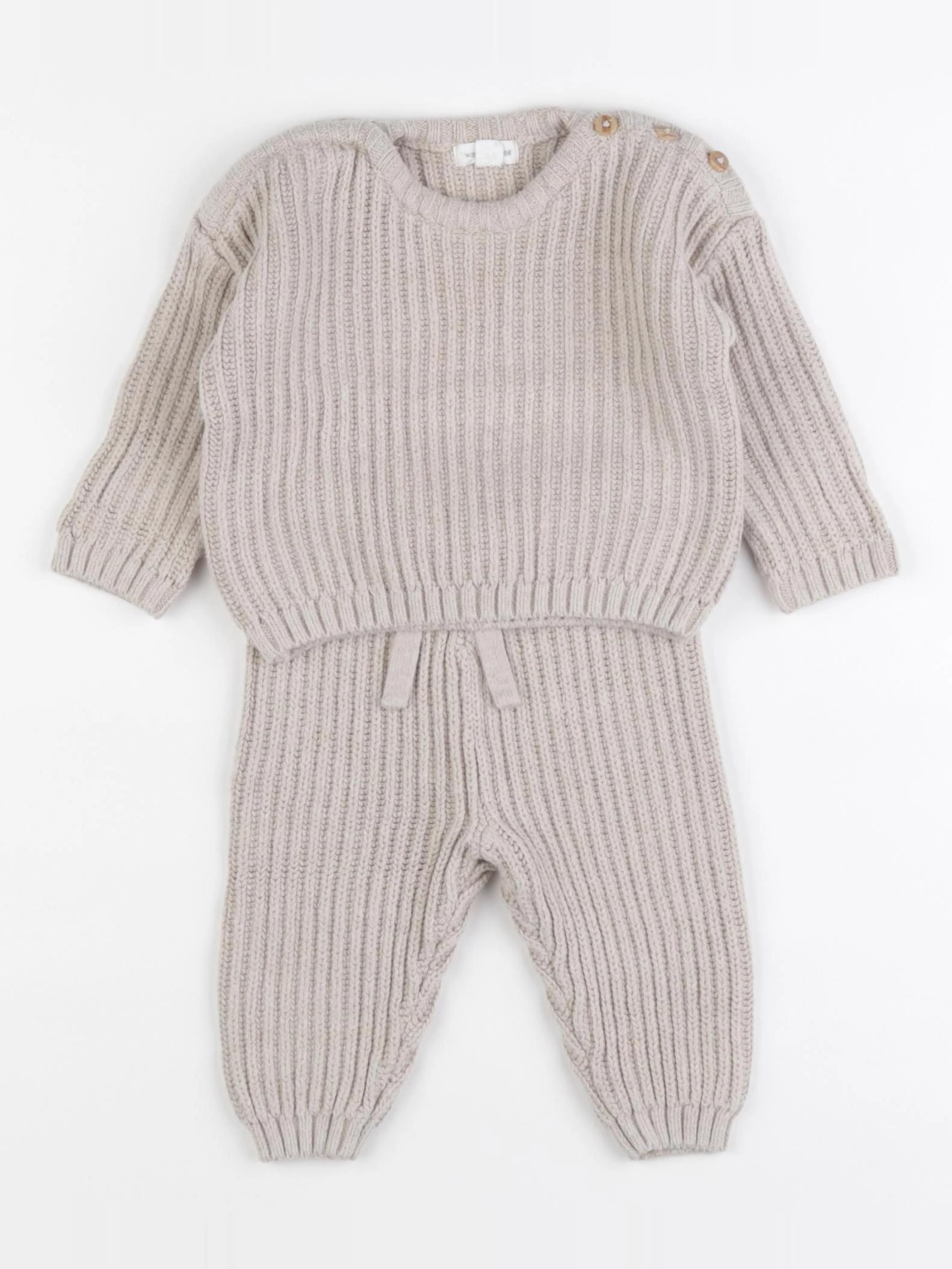 Vertbaudet - ensemble beige - 3 mois