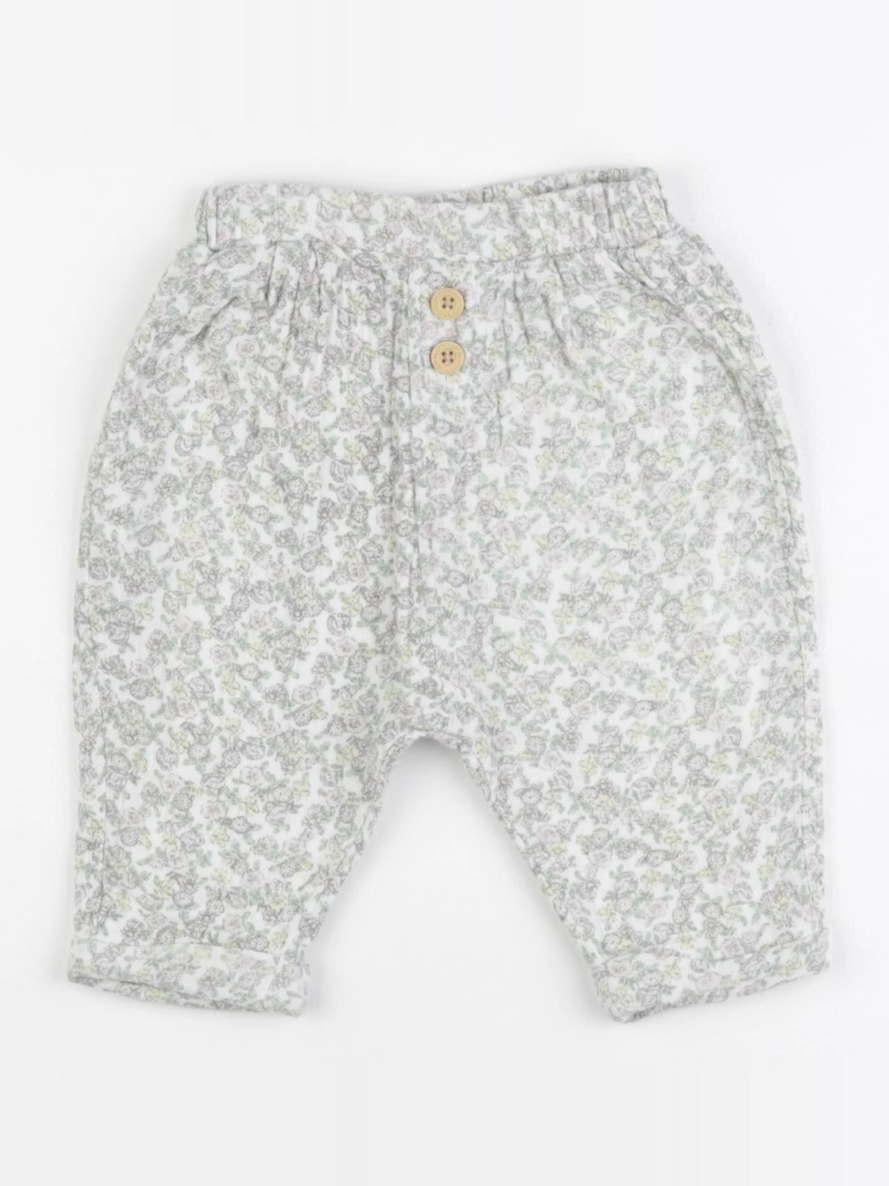 Vertbaudet - sarouel vert - 6 mois