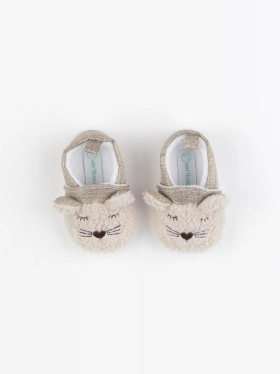 Vertbaudet - chaussons beige - pointure 17