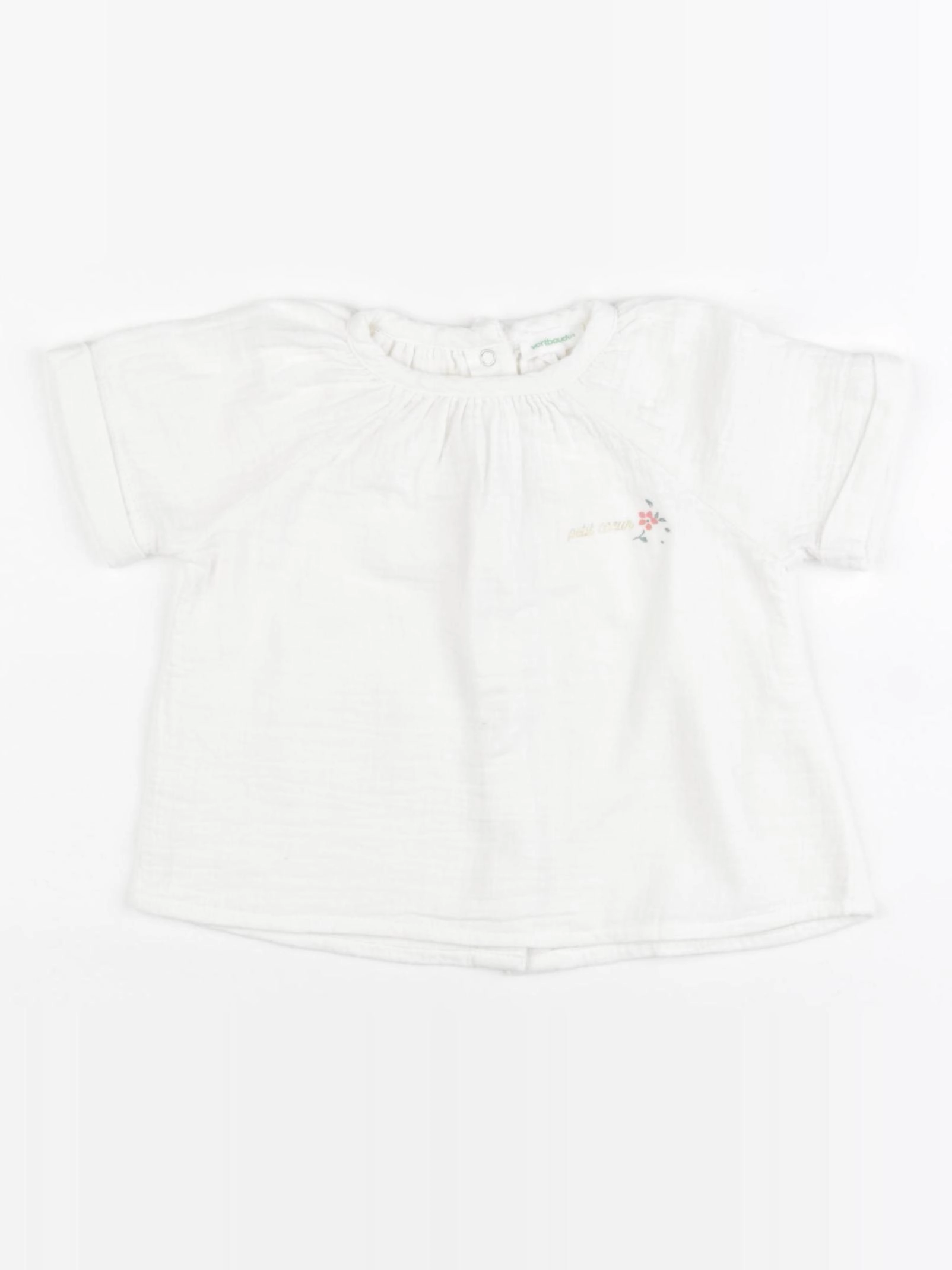 Vertbaudet - blouse blanc - 12 mois