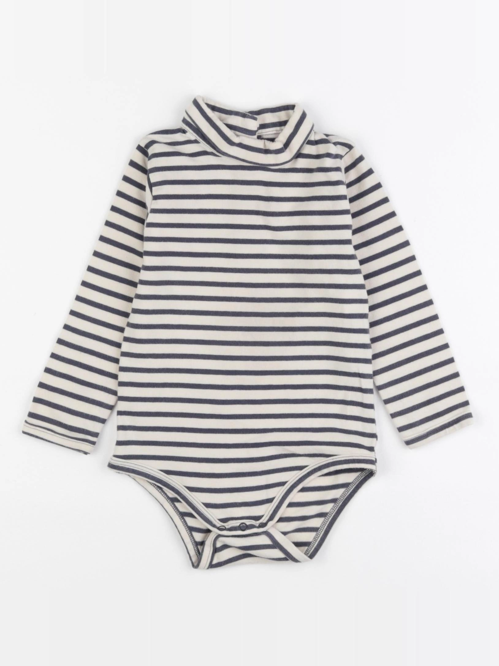 Vertbaudet - body à col bleu, beige - 18 mois