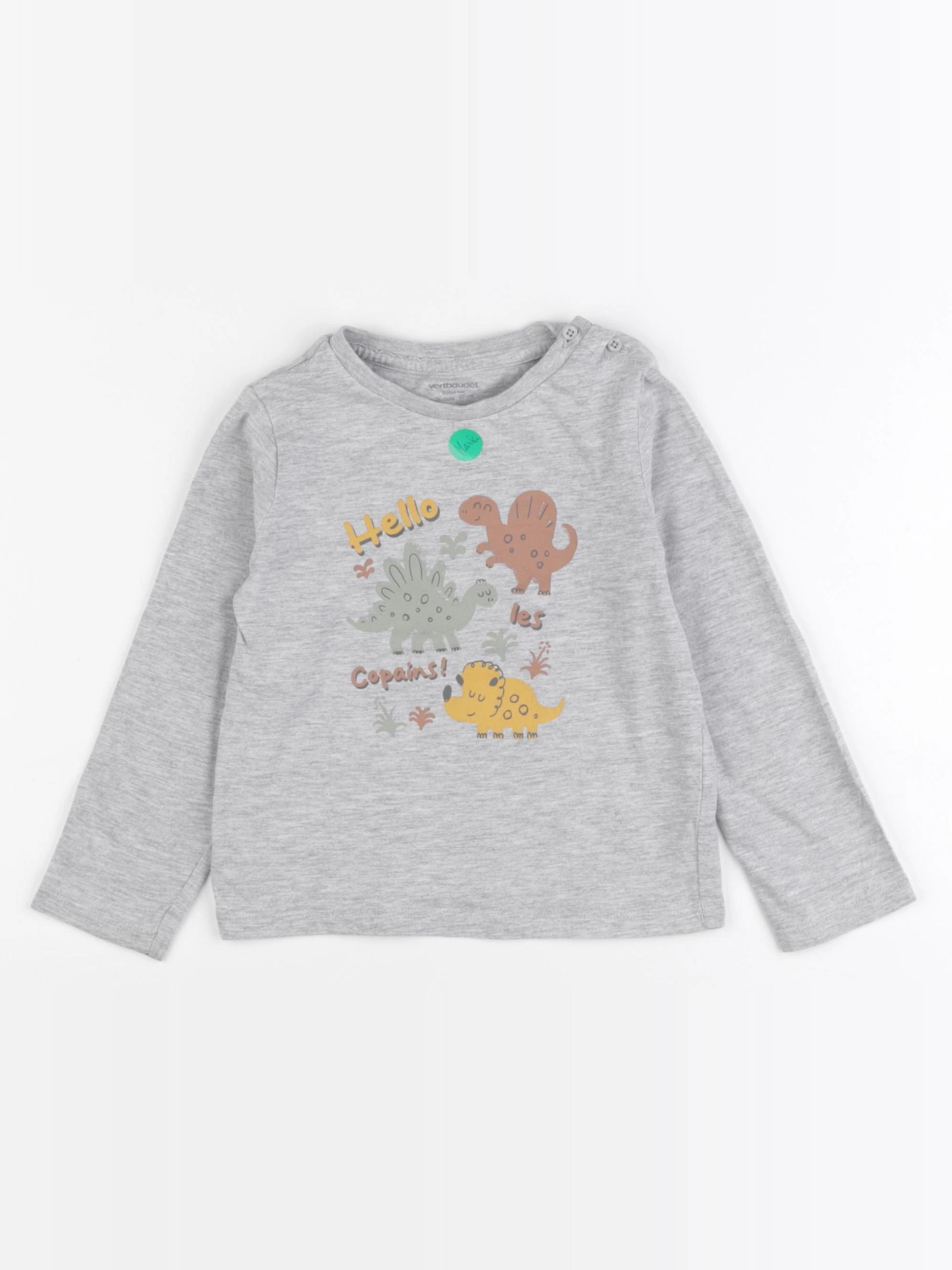 Vertbaudet - tee-shirt gris - 36 mois