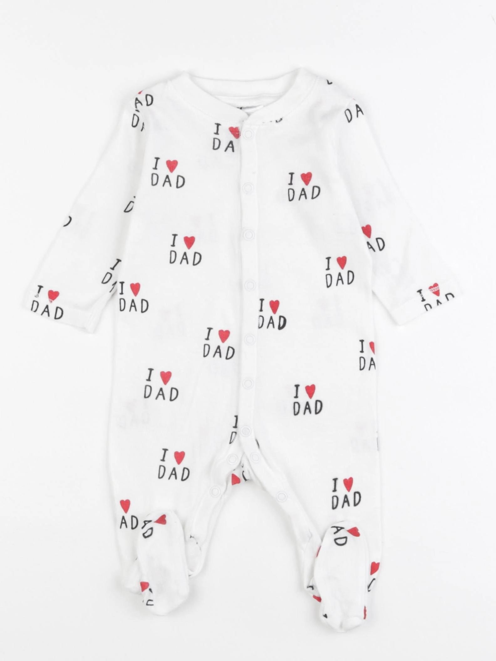 H&M - pyjama coton vert, blanc - 1/2 mois