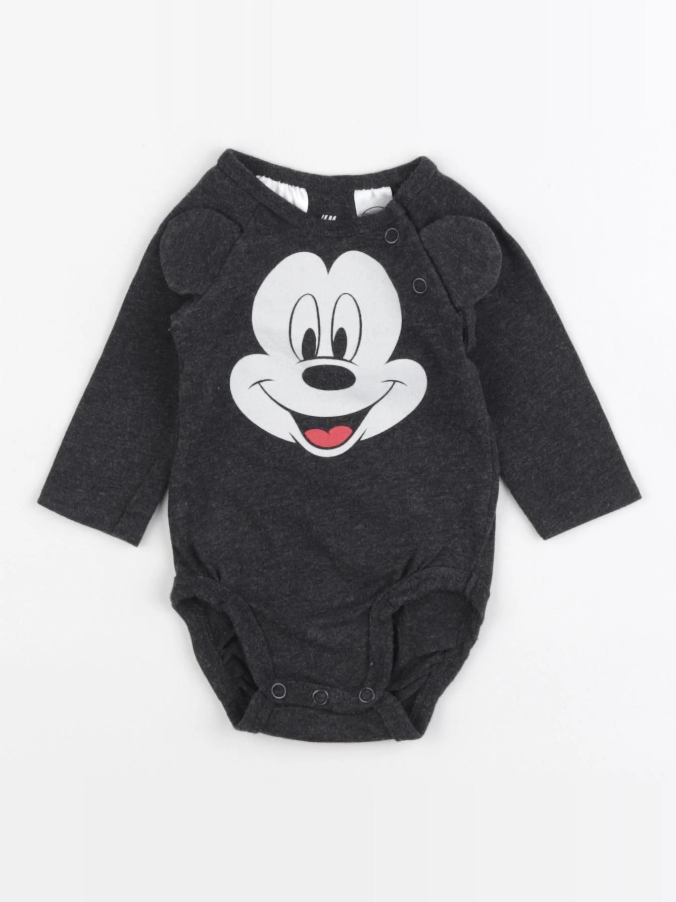 H&M - body gris - 0/1 mois