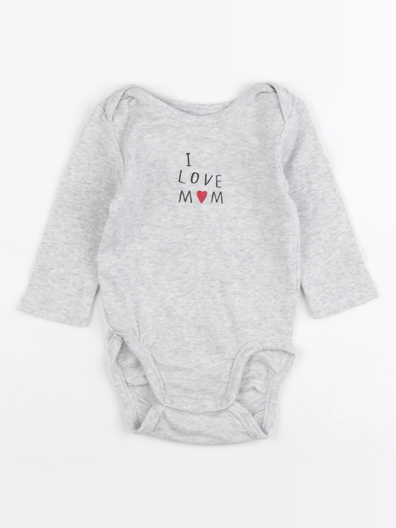 H&M - body gris - 1/2 mois