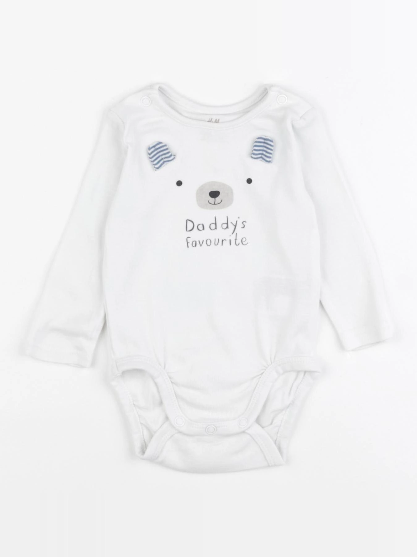 H&M - body blanc - 2/4 mois