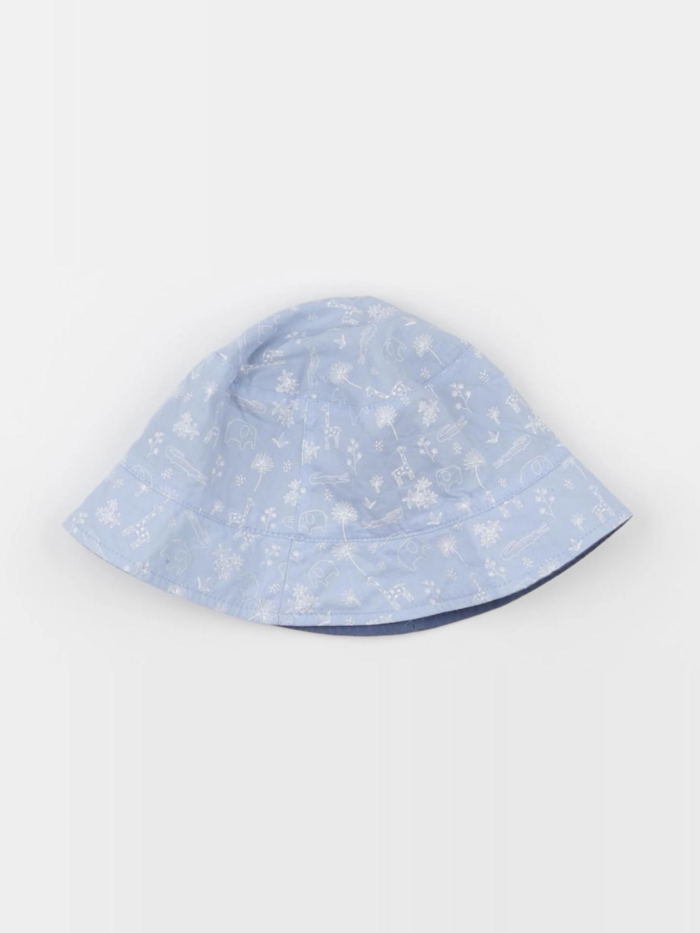 Vertbaudet - chapeau réversible bleu - 24/36 mois