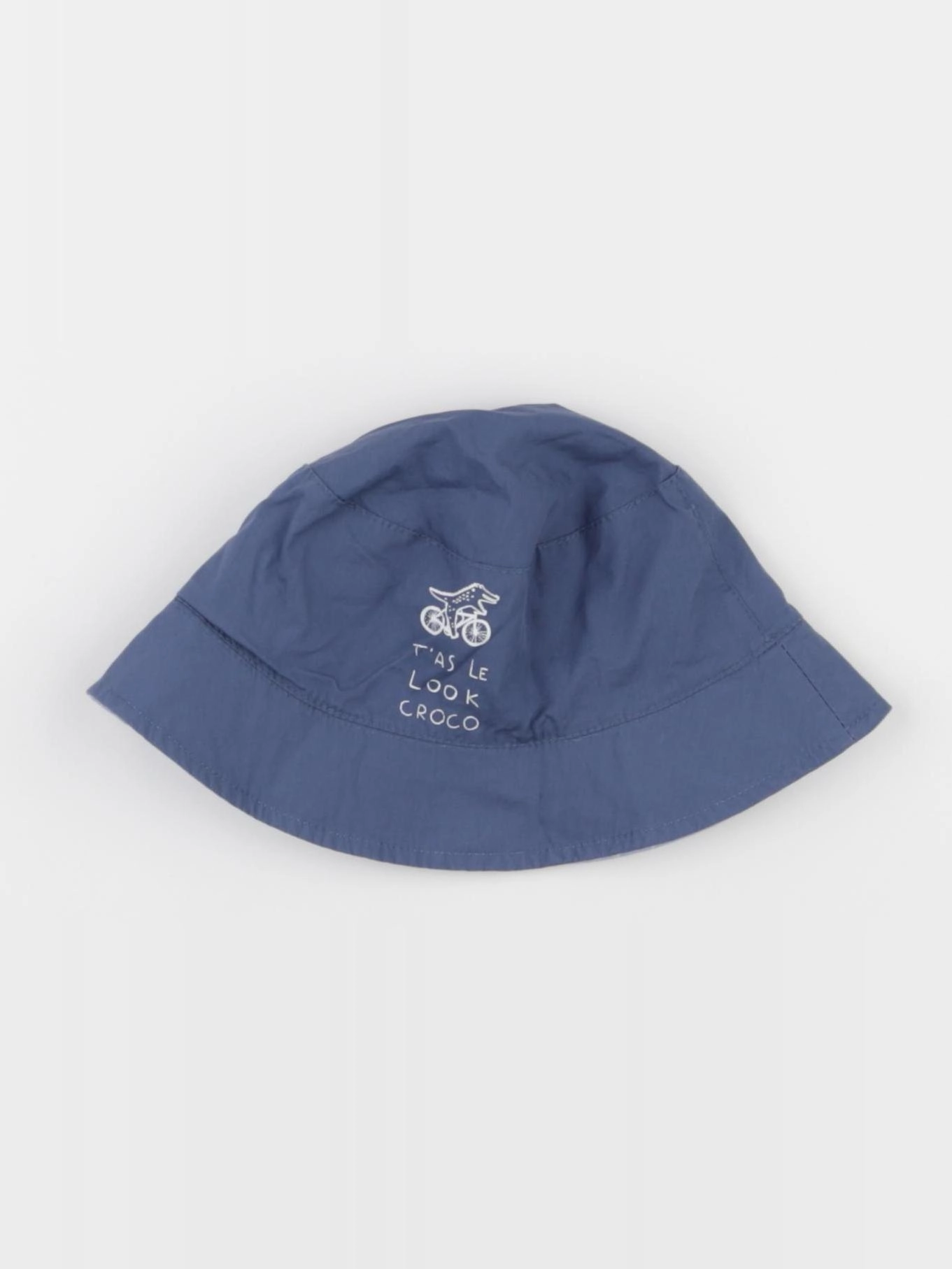 Vertbaudet - chapeau réversible bleu - 24/36 mois