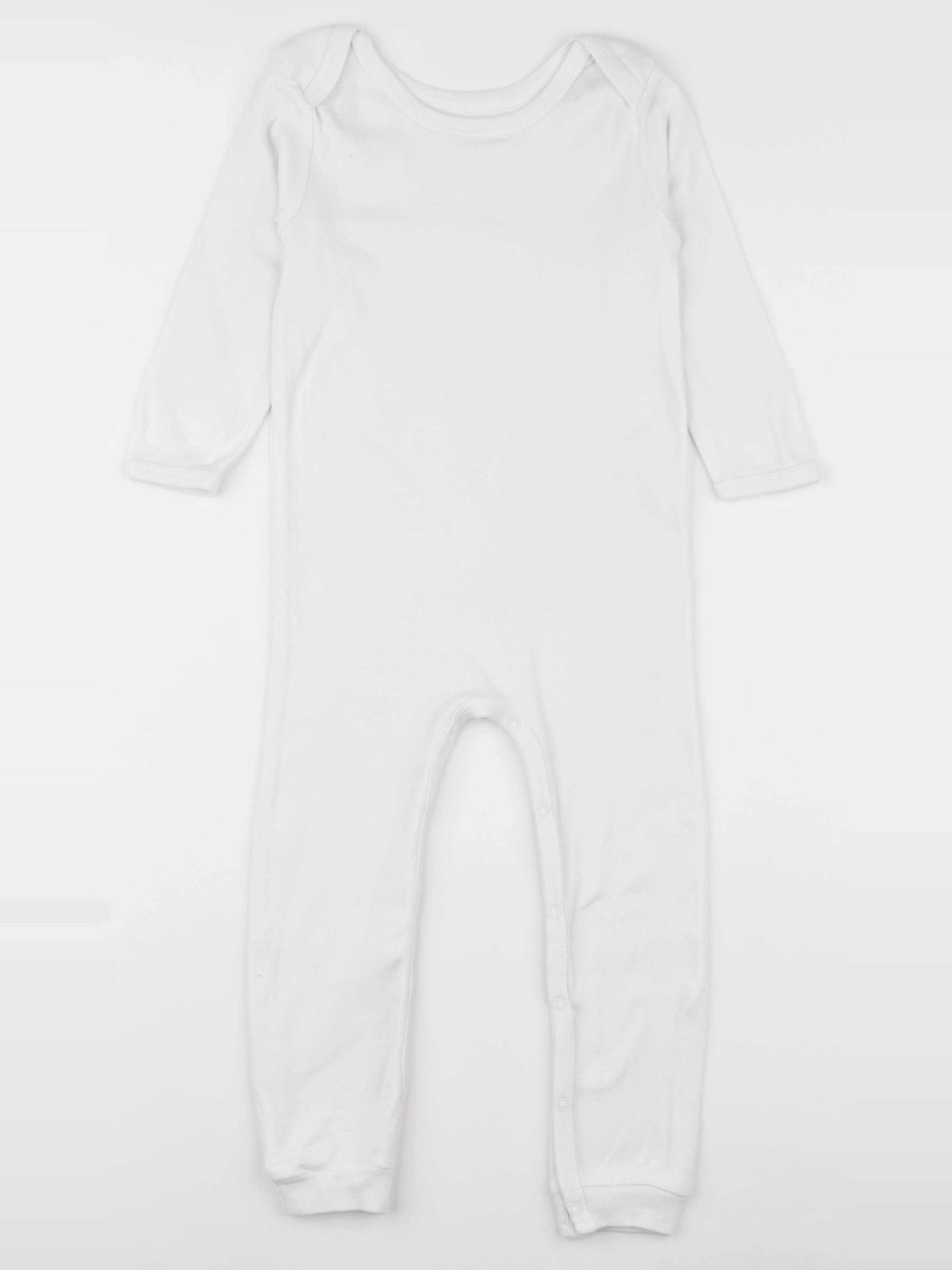 Vertbaudet - pyjama coton blanc - 2 mois