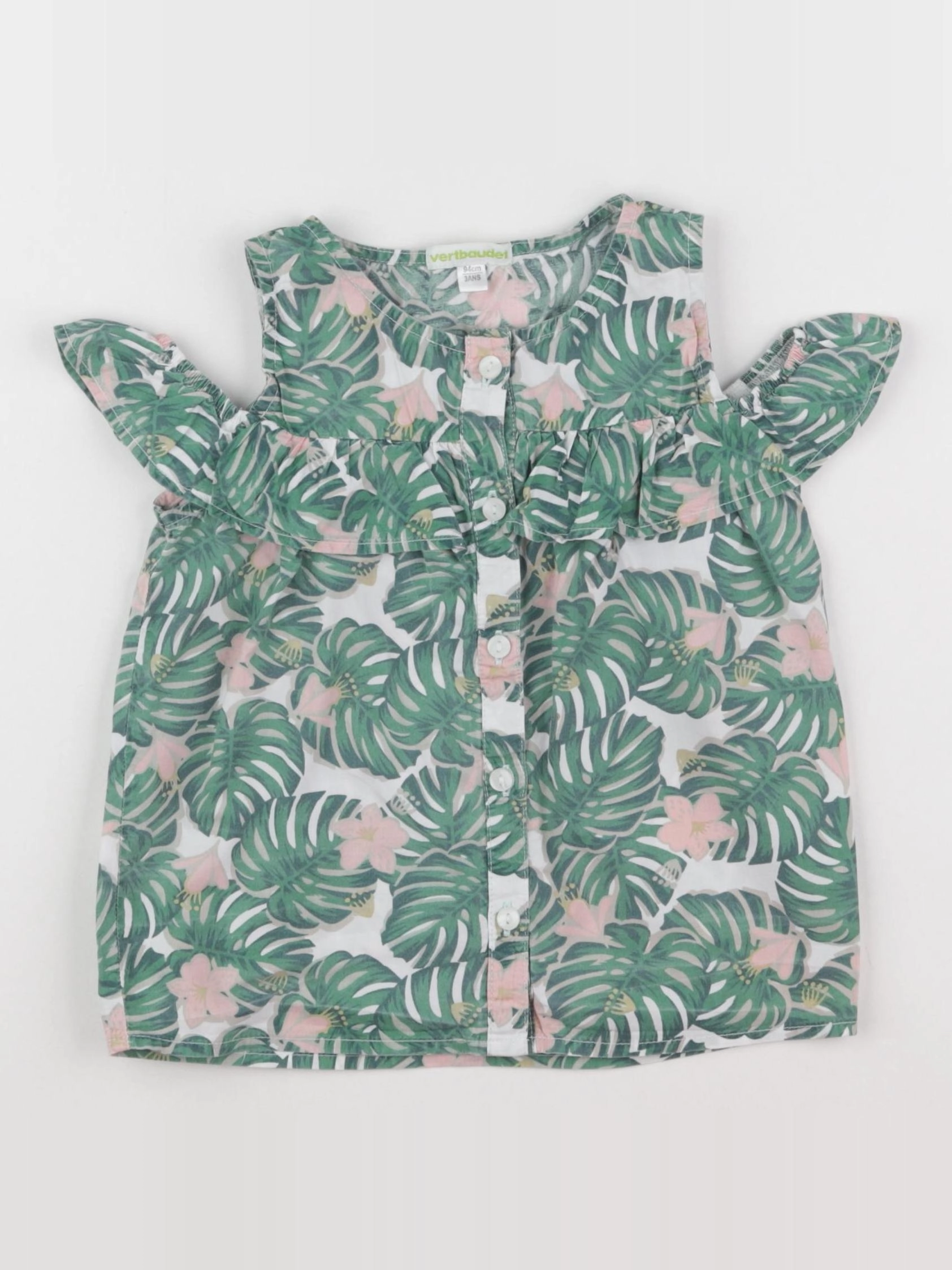 Vertbaudet - blouse vert - 3 ans