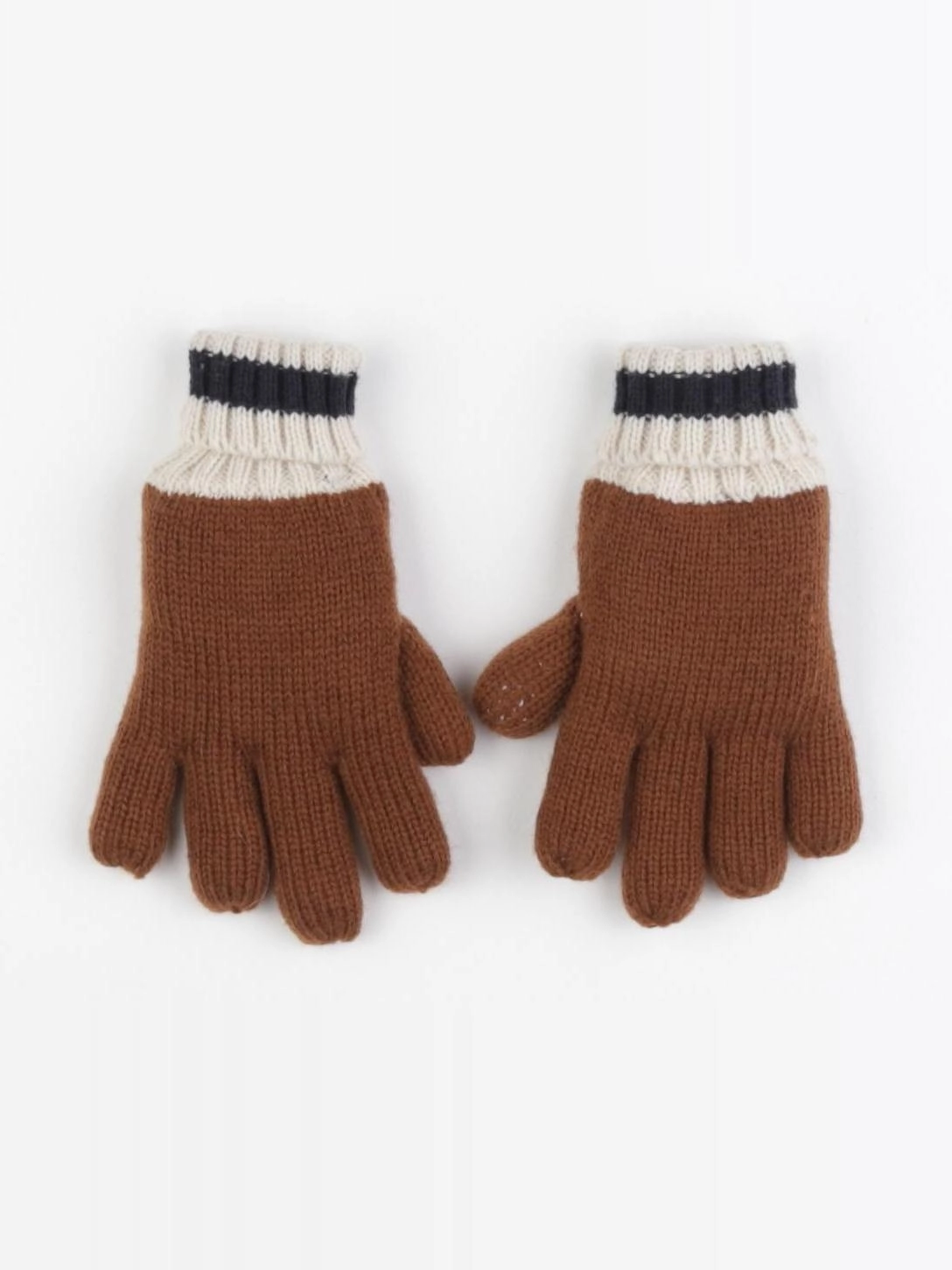 Vertbaudet - gants marron - 4/6 ans
