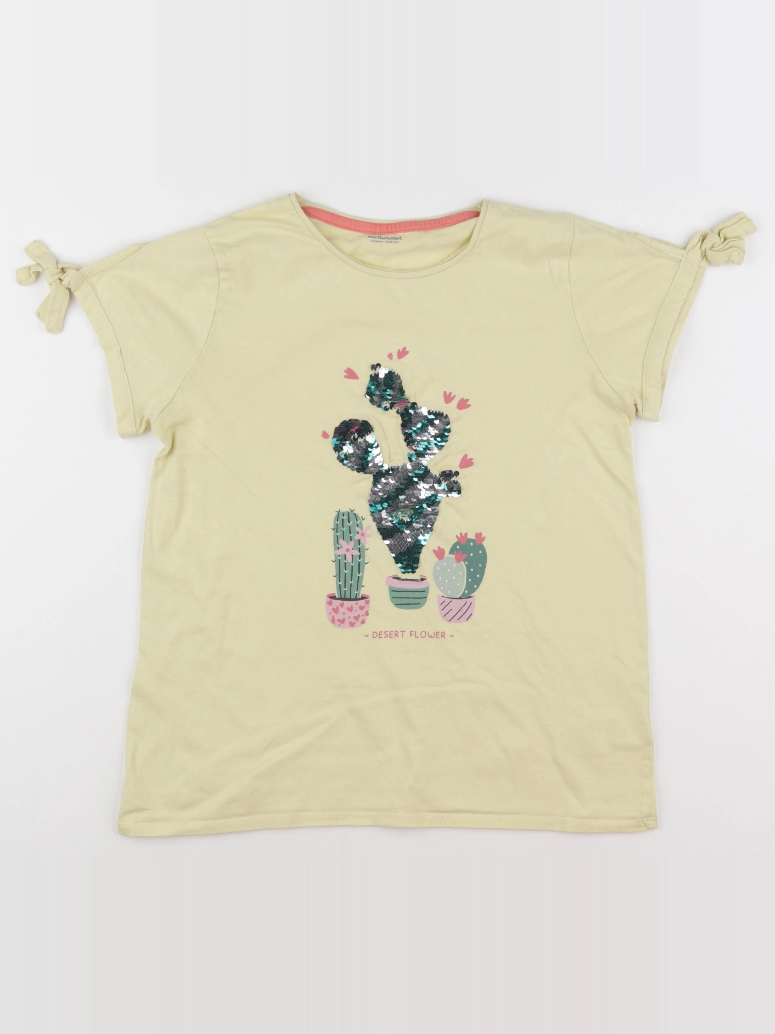 Vertbaudet - tee-shirt jaune - 14 ans