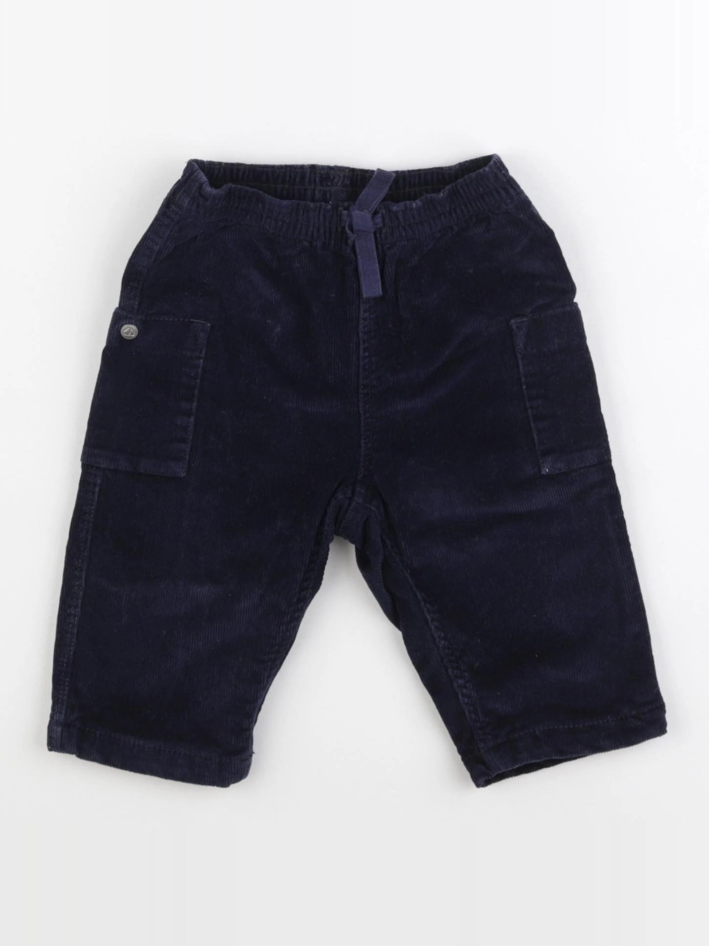 Petit Bateau - pantalon bleu - 6 mois