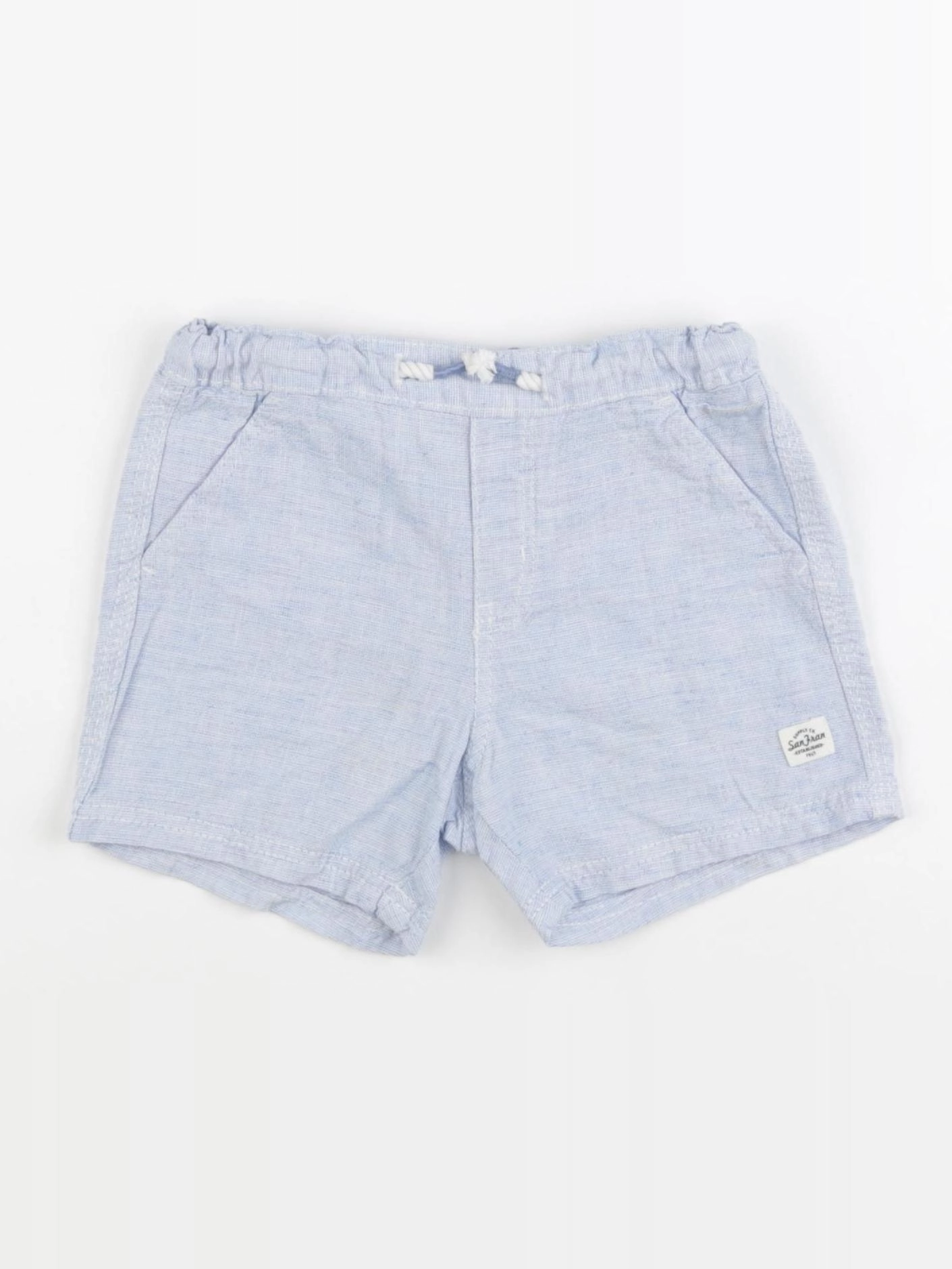 H&M - short bleu - 18/24 mois