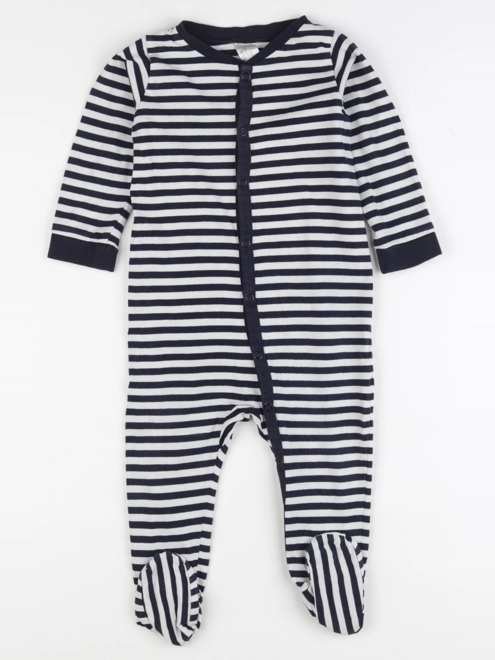 H&M - pyjama coton bleu - 12/18 mois