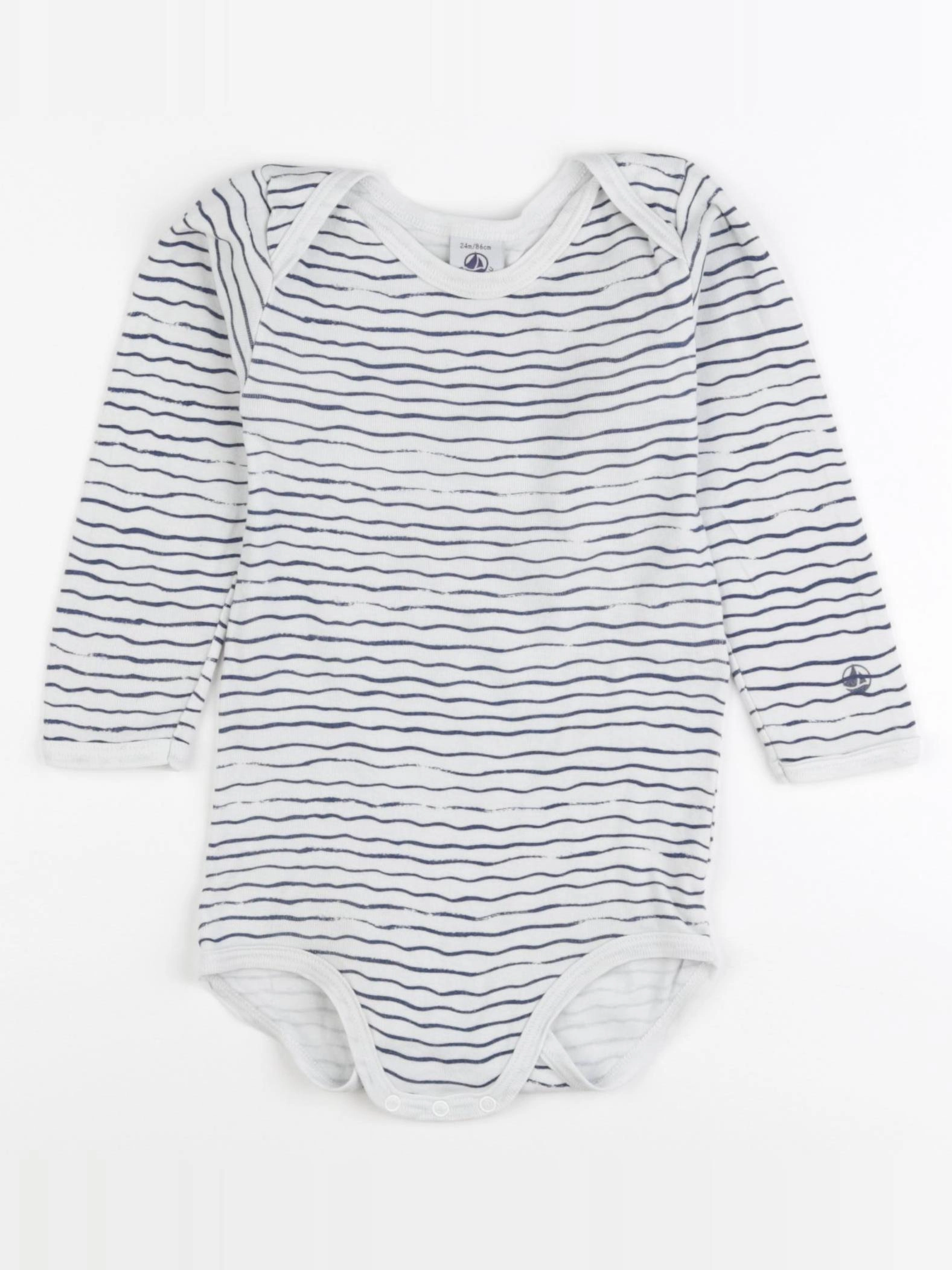 Petit Bateau - body blanc - 24 mois