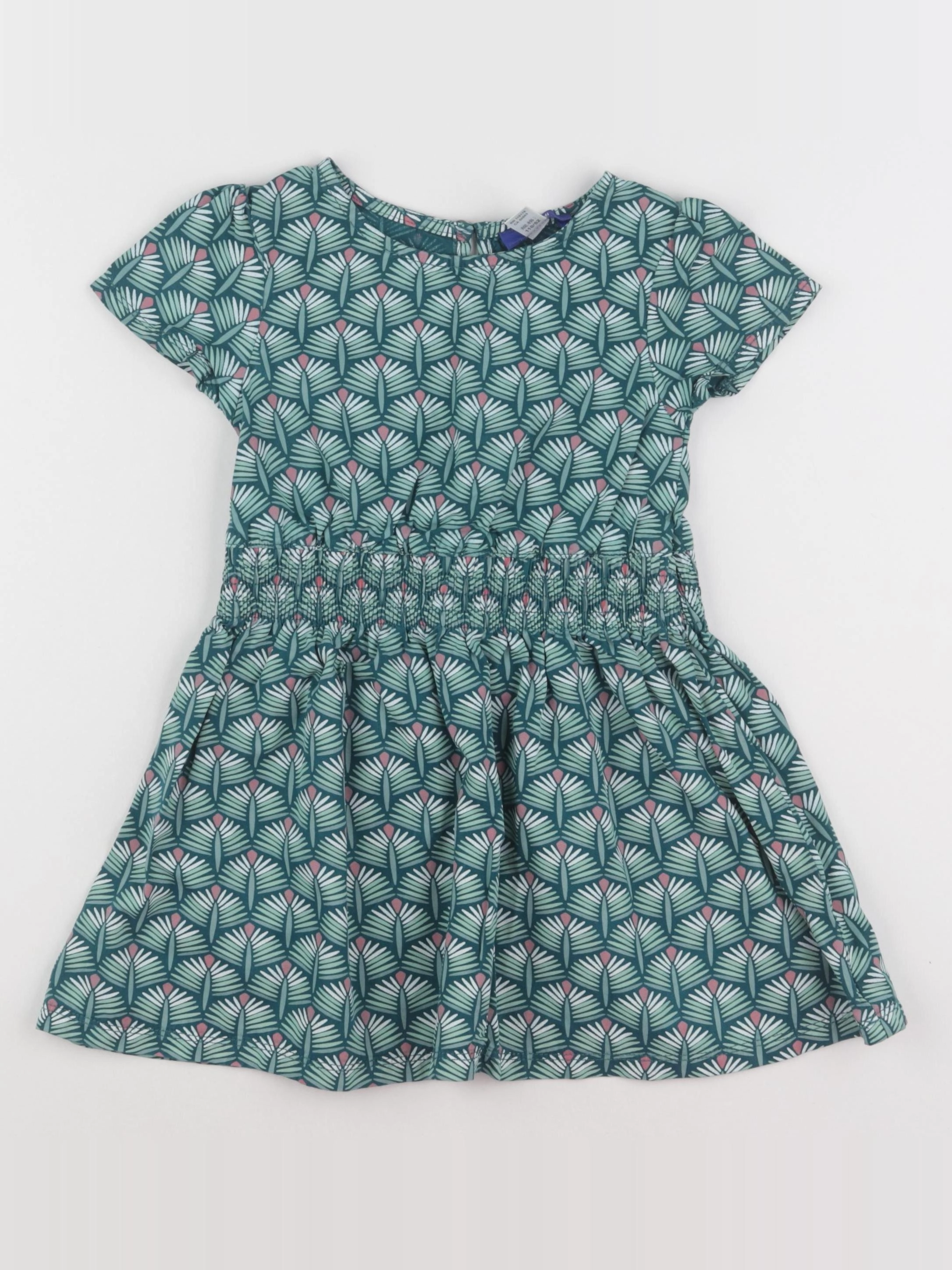 Okaidi - robe vert - 4 ans