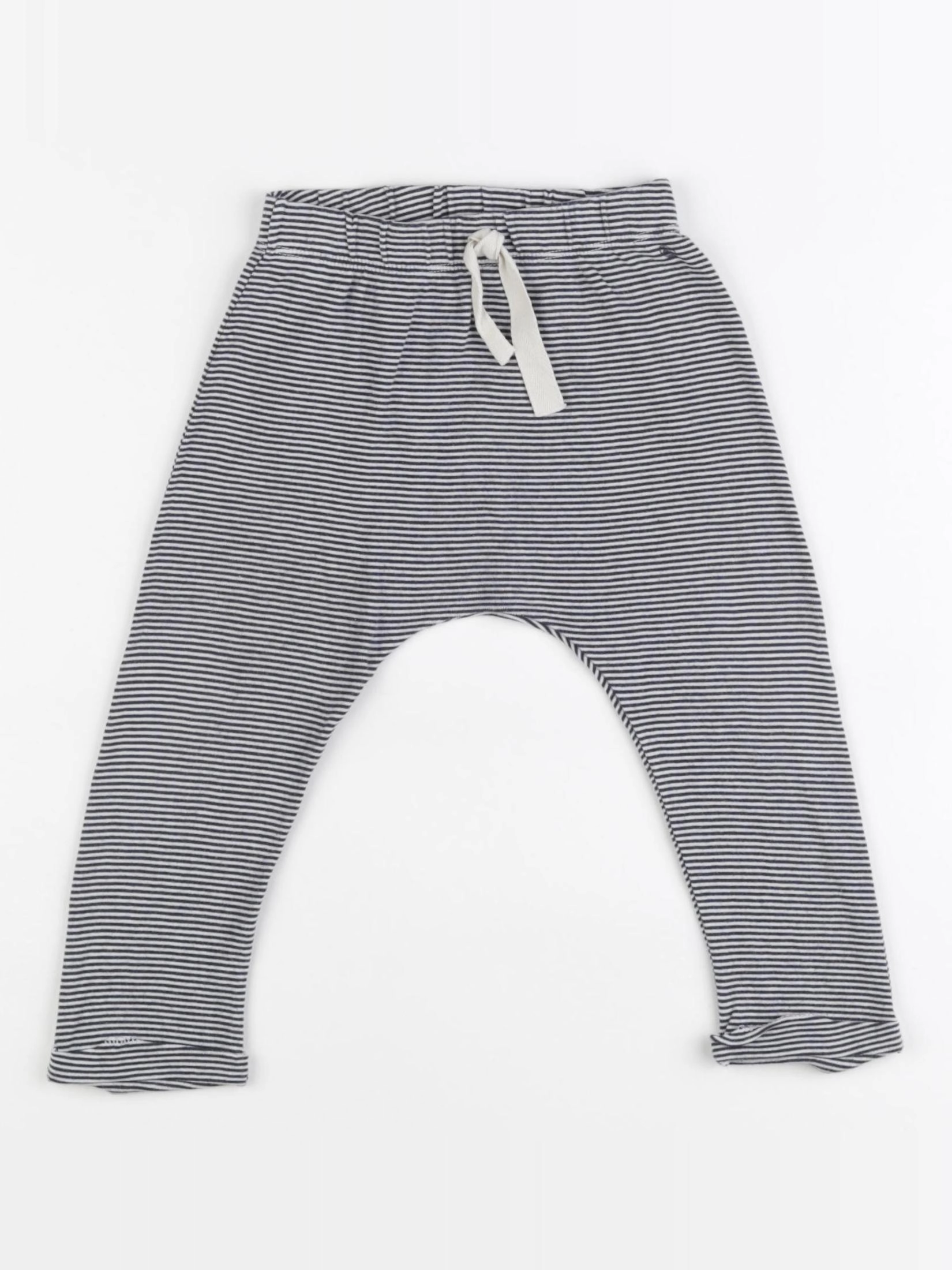 Petit Bateau - sarouel blanc, bleu - 24 mois