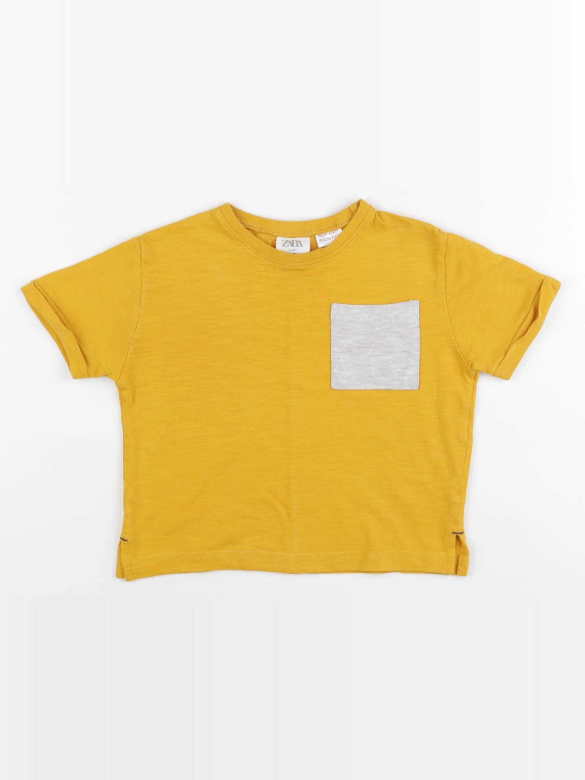 Zara - tee-shirt jaune - 12/18 mois
