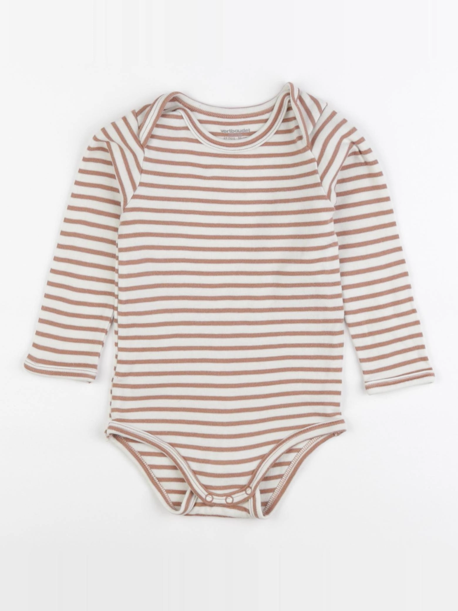 Vertbaudet - body beige, marron - 24 mois